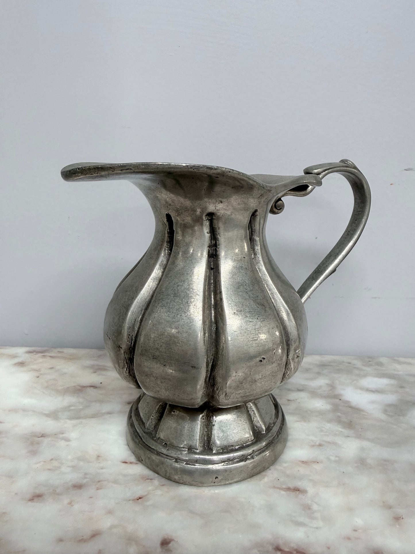 Vintage Stamped Pewter Jug