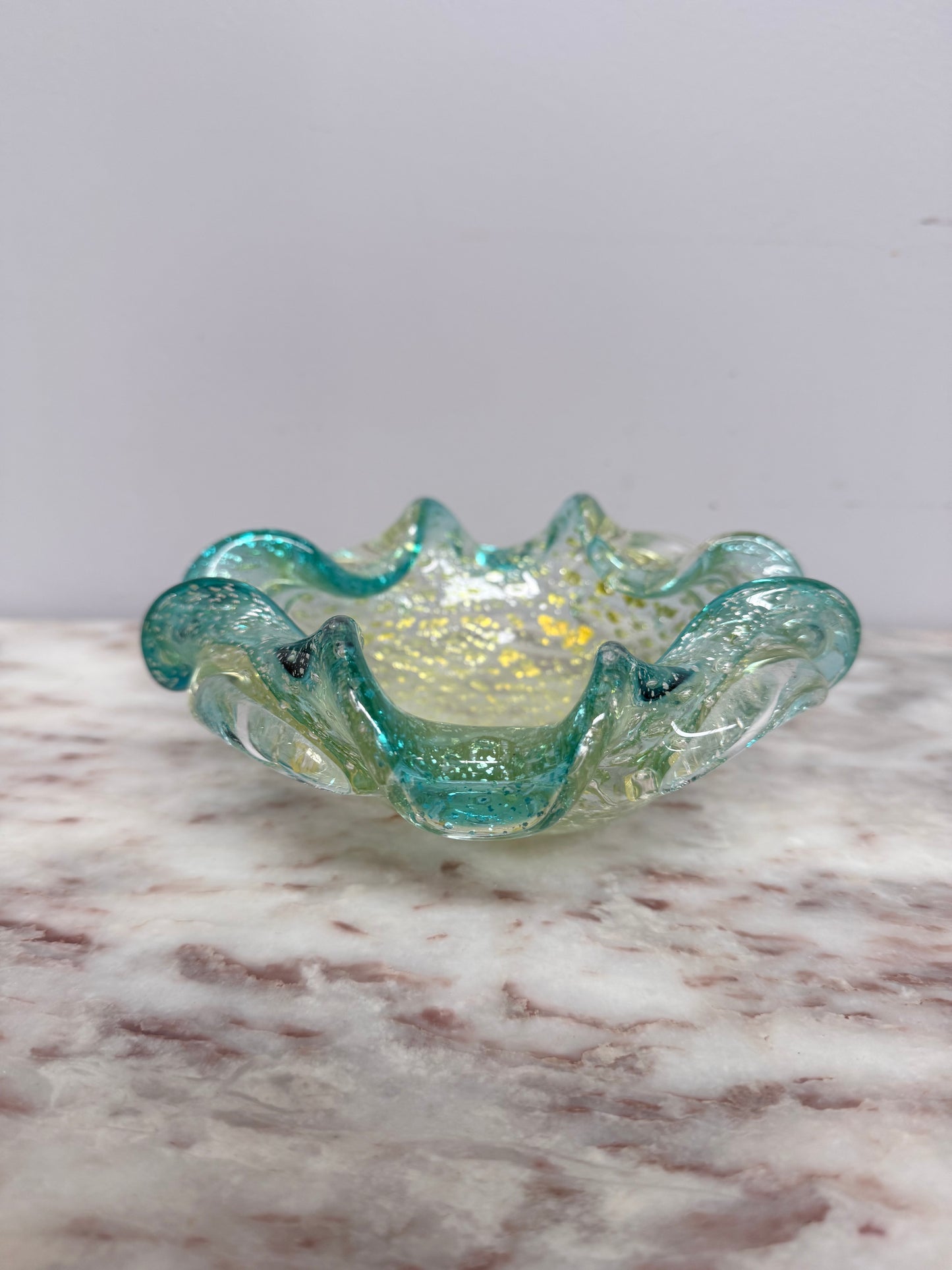 Murano Glass Aventurine Bowl