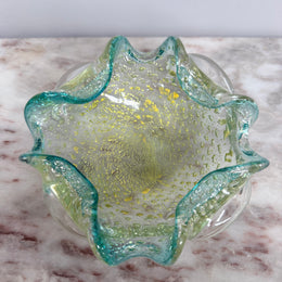 Murano Glass Aventurine Bowl