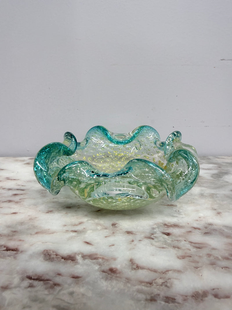 Murano Glass Aventurine Bowl