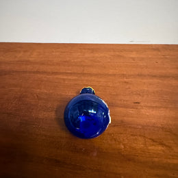 Miniature Blue Venetian Hand Painted Glass Vase