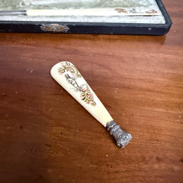 French Antique Ivory & Silver Writing Set C1880's