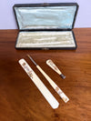 French Antique Ivory & Silver Writing Set C1880's | Antique & Vintage | Moonee Ponds Antiques | Australia Wide Delivery
