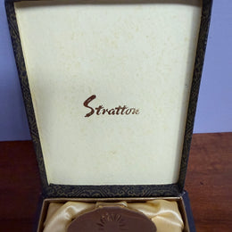 Vintage Stratton Compact Mirror & Lipstick Holder In Original Box