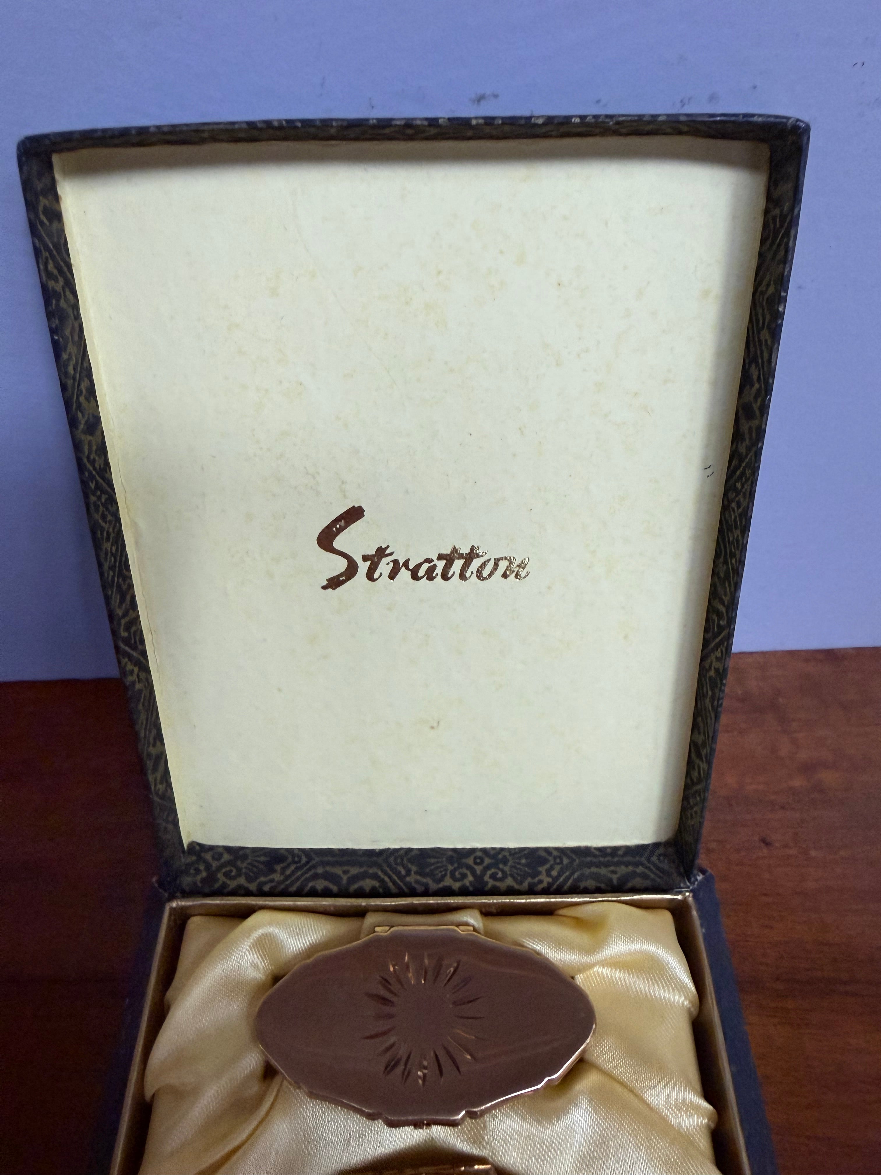Vintage Stratton Compact Mirror & Lipstick Holder In Original Box | Antique & Vintage | Moonee Ponds Antiques | Australia Wide Delivery