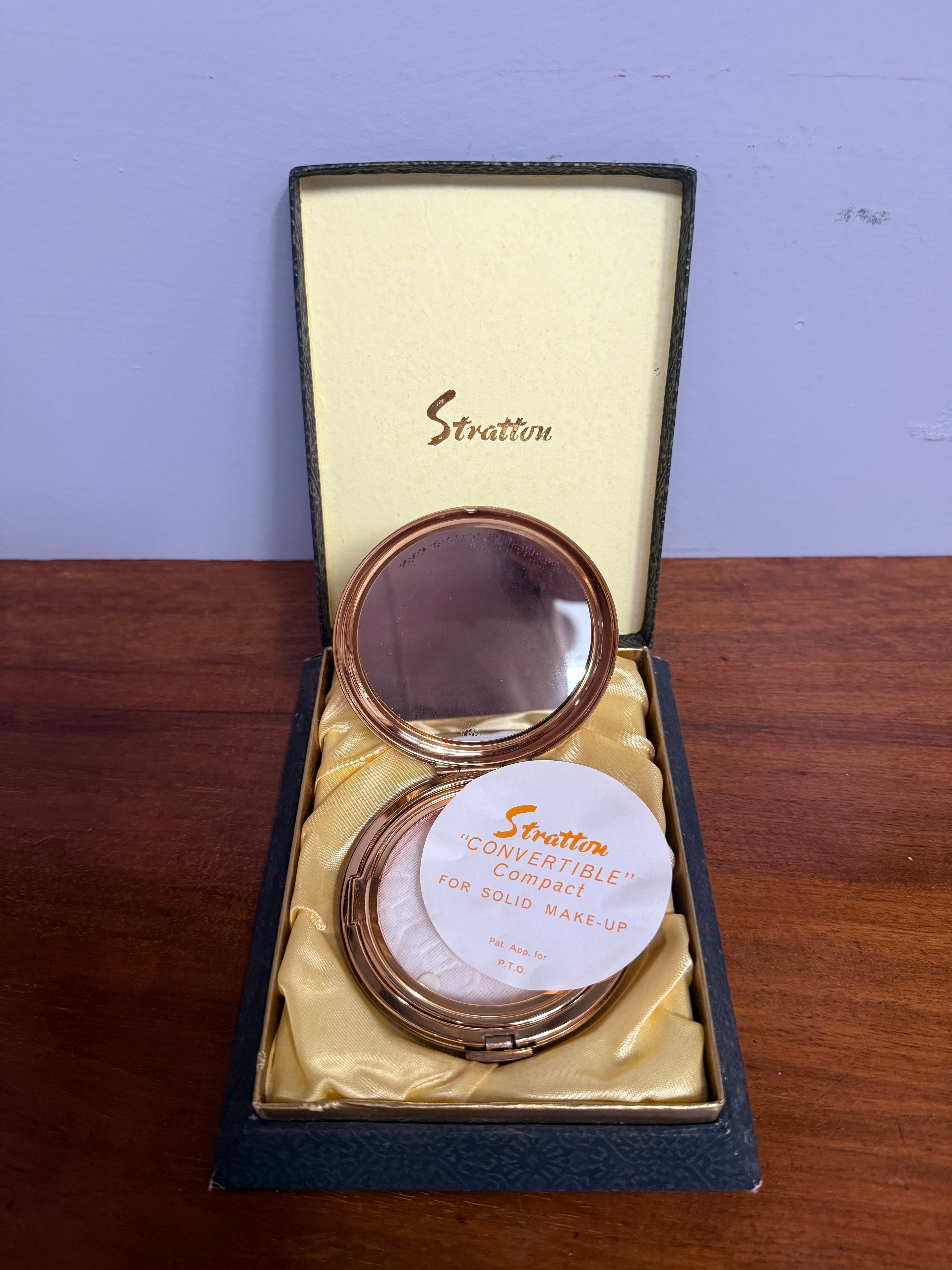 Vintage Stratton Compact Mirror & Lipstick Holder In Original Box | Antique & Vintage | Moonee Ponds Antiques | Australia Wide Delivery