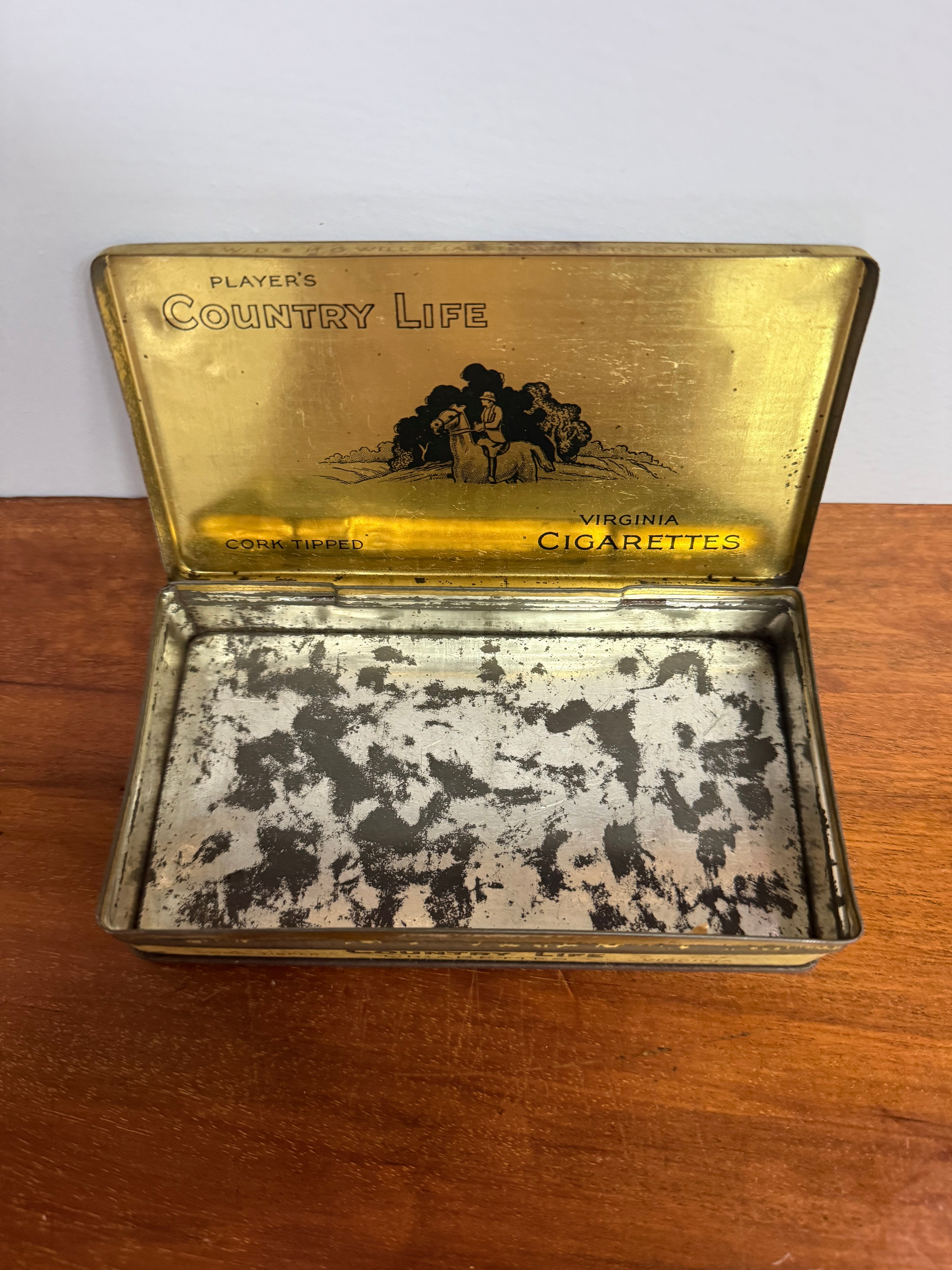 Vintage Players Country Life Cigarettes Tin | Antique & Vintage | Moonee Ponds Antiques | Australia Wide Delivery