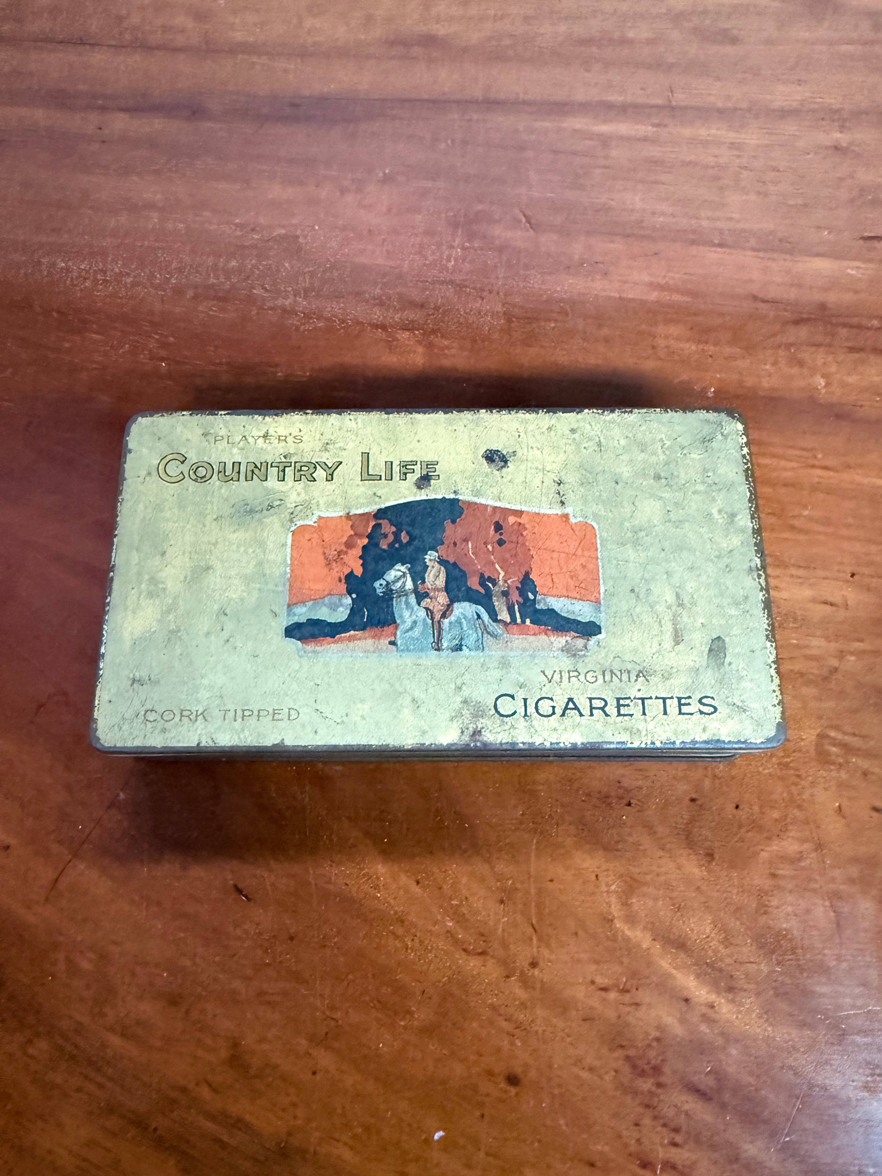 Vintage Players Country Life Cigarettes Tin | Antique & Vintage | Moonee Ponds Antiques | Australia Wide Delivery
