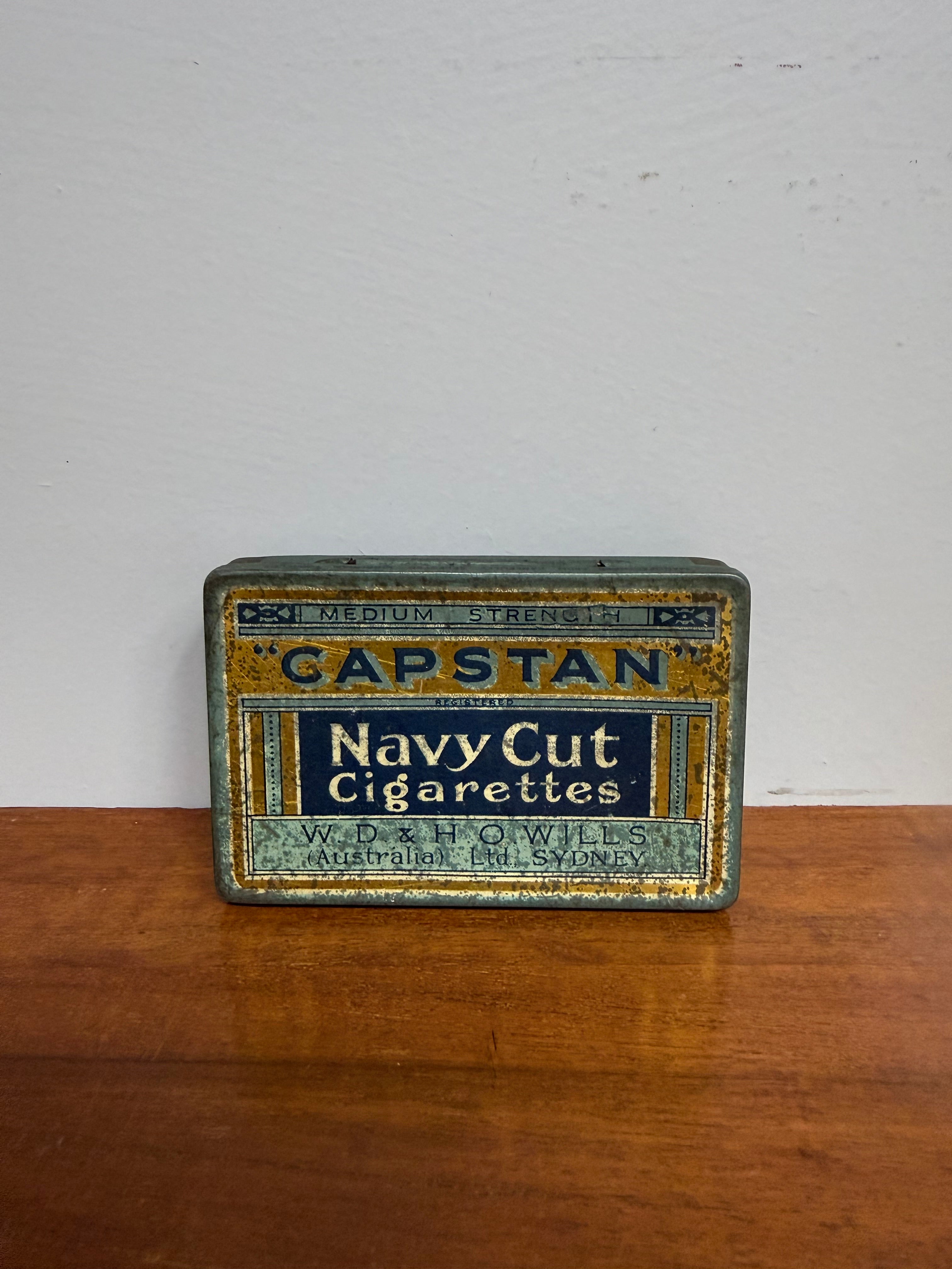 Vintage Aust Capstan Navy Cut Tobacco Tin | Antique & Vintage | Moonee Ponds Antiques | Australia Wide Delivery