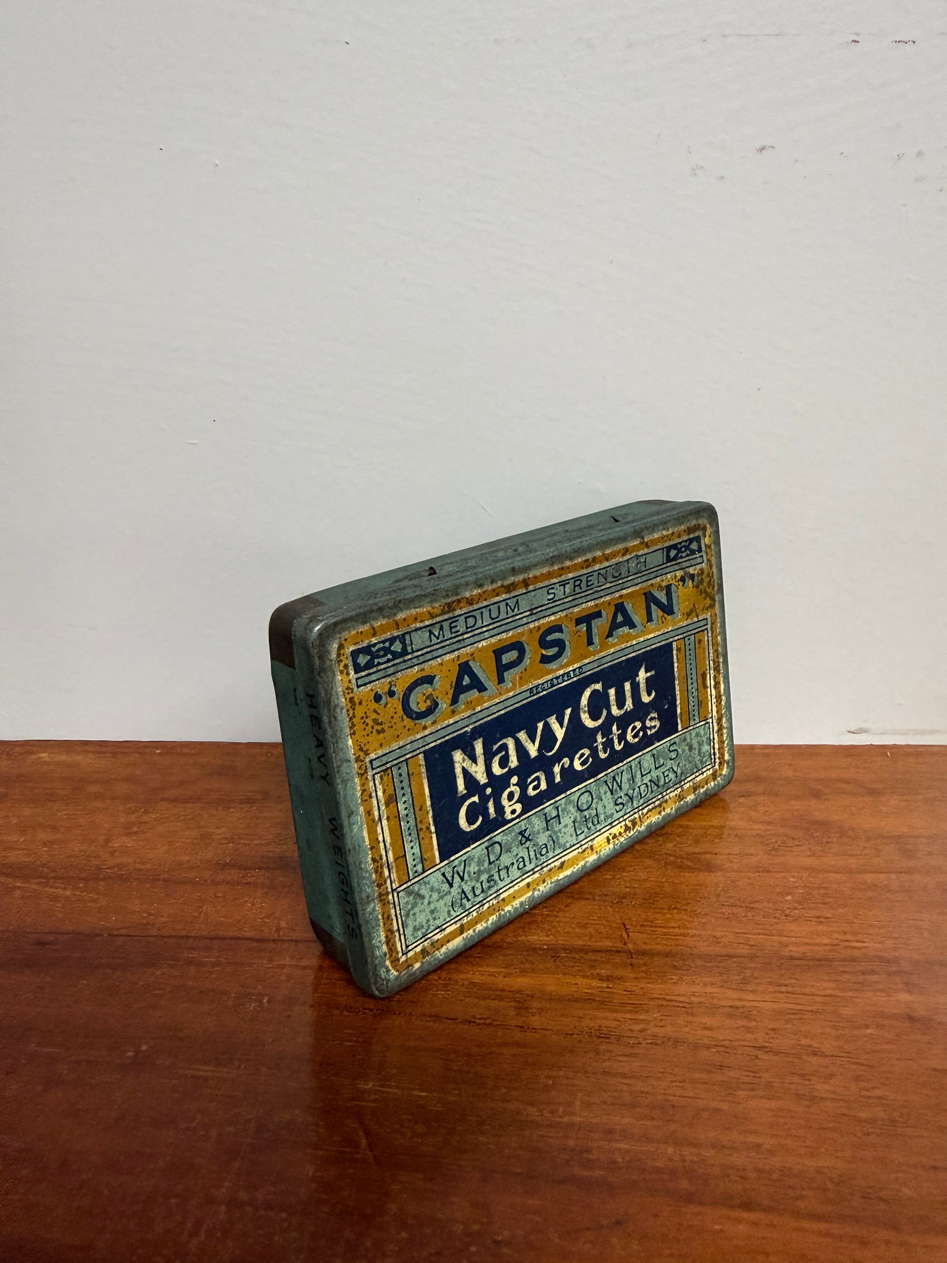 Vintage Aust Capstan Navy Cut Tobacco Tin | Antique & Vintage | Moonee Ponds Antiques | Australia Wide Delivery