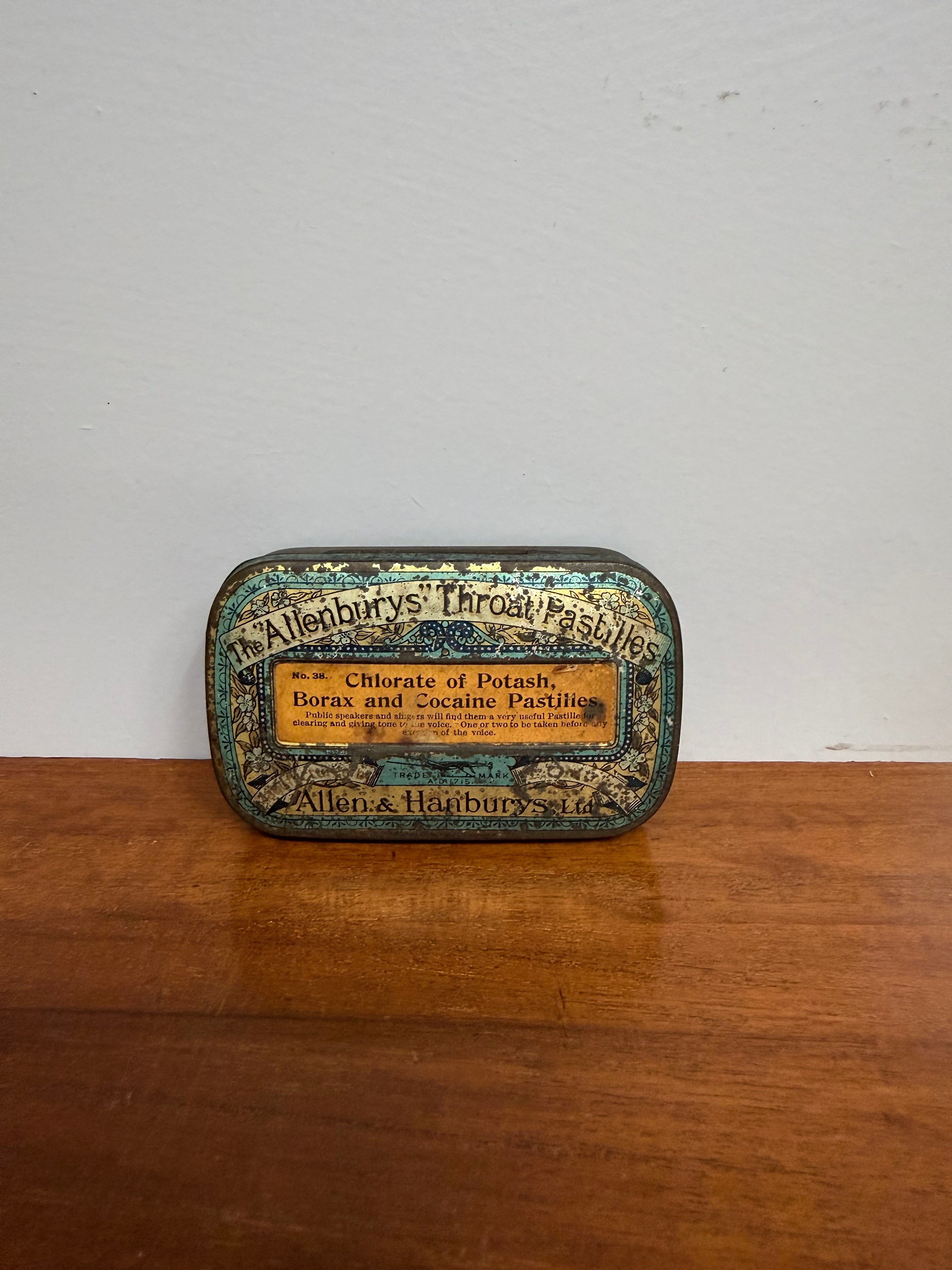 Vintage Allenburys Throat Pastilles Tin | Antique & Vintage | Moonee Ponds Antiques | Australia Wide Delivery