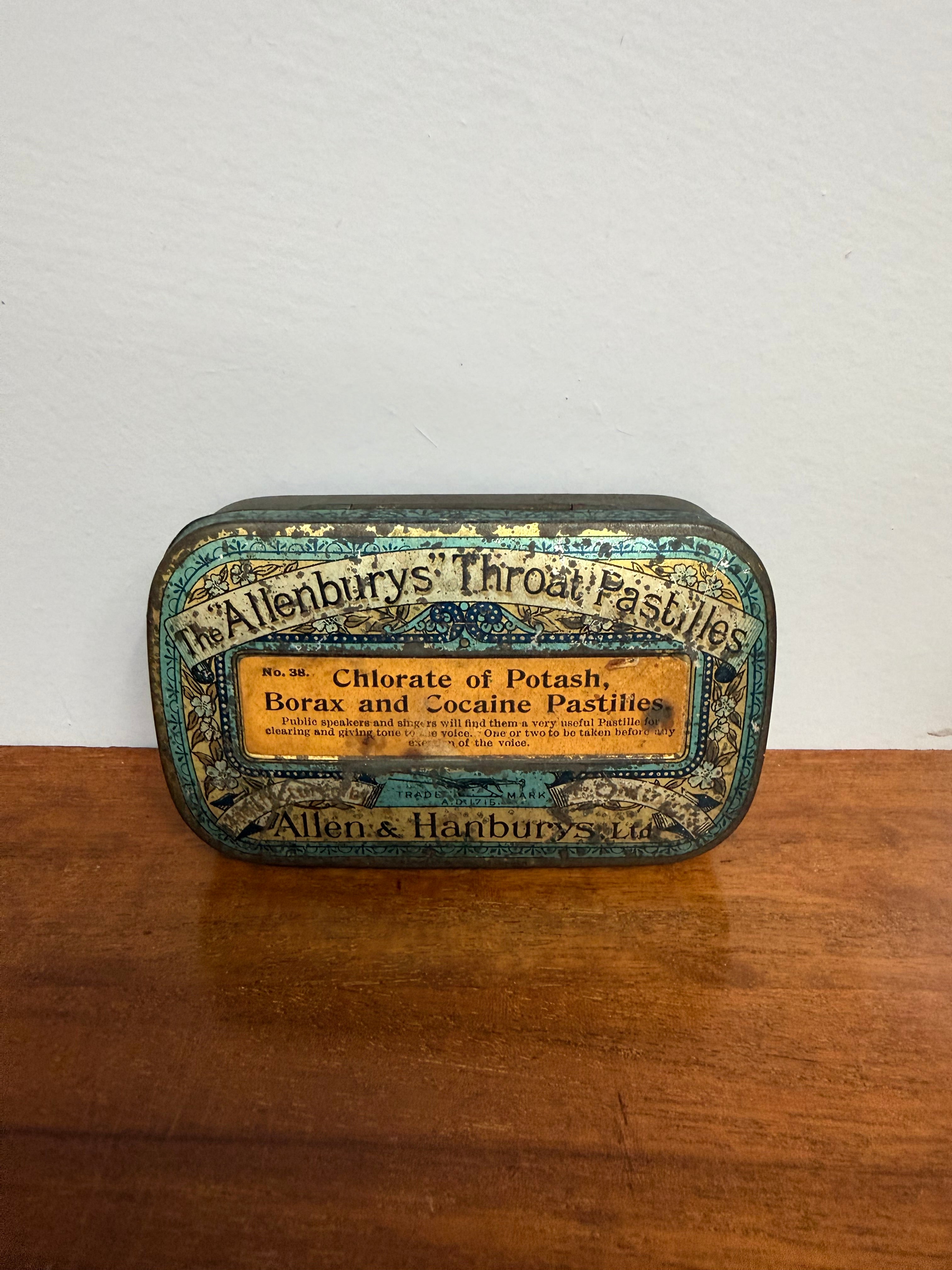 Vintage Allenburys Throat Pastilles Tin | Antique & Vintage | Moonee Ponds Antiques | Australia Wide Delivery