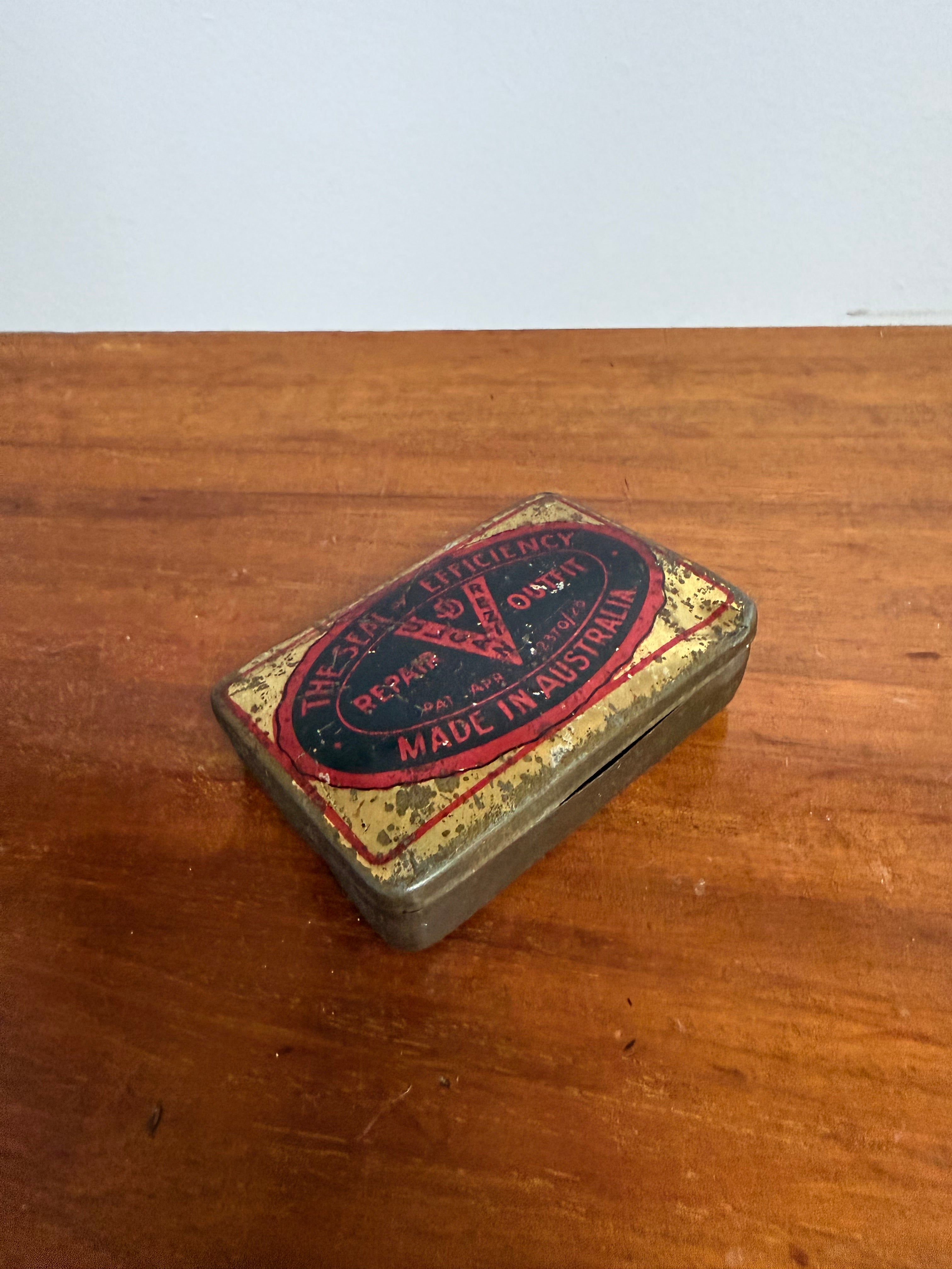 Rare Aust Repair Outfit Tobacco Tin | Antique & Vintage | Moonee Ponds Antiques | Australia Wide Delivery