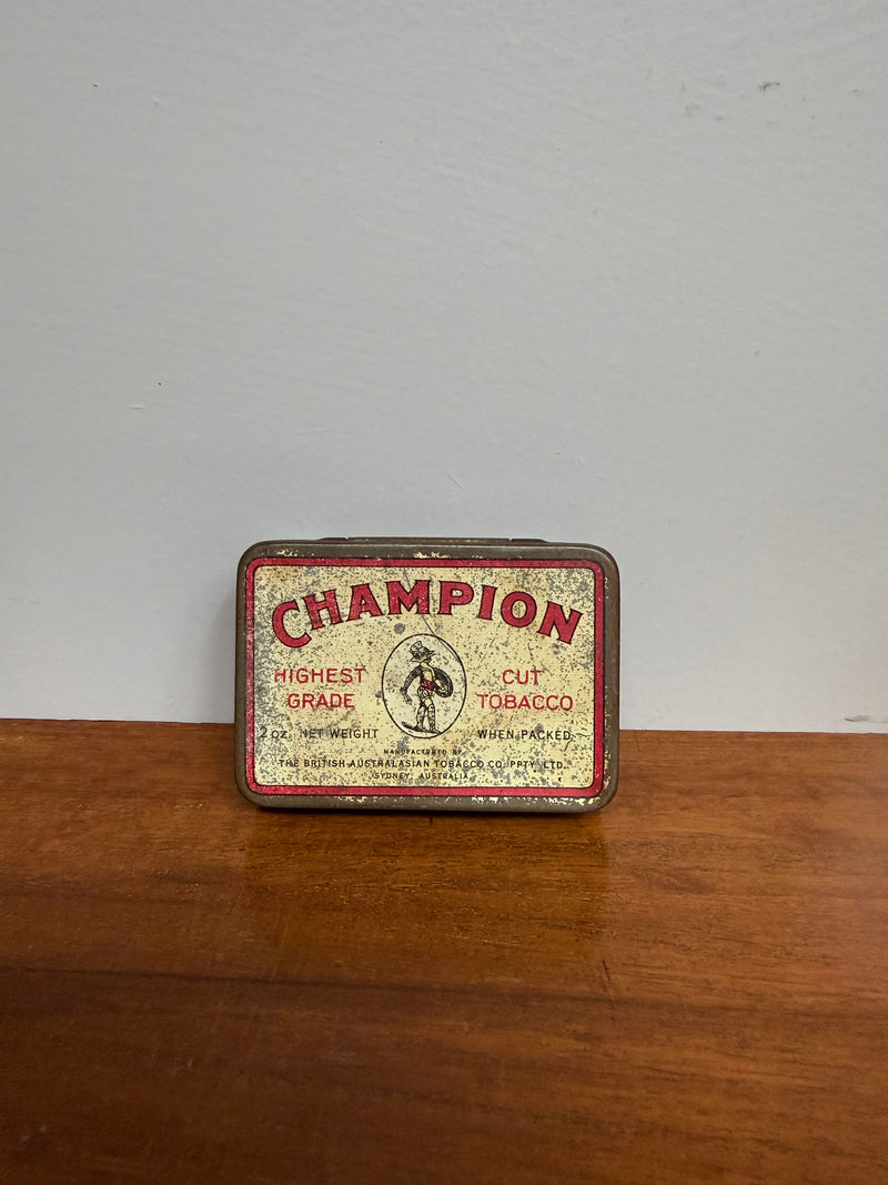 Vintage Champion Australian Tobacco Tin