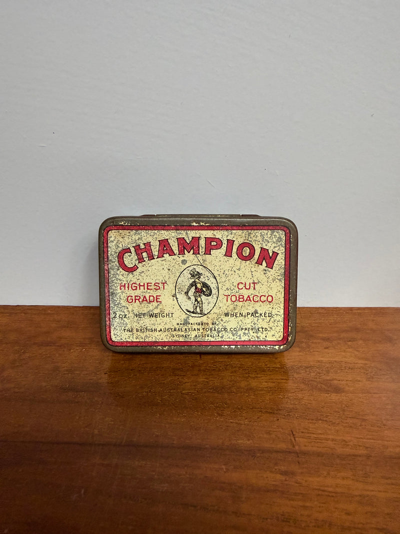 Vintage Champion Australian Tobacco Tin