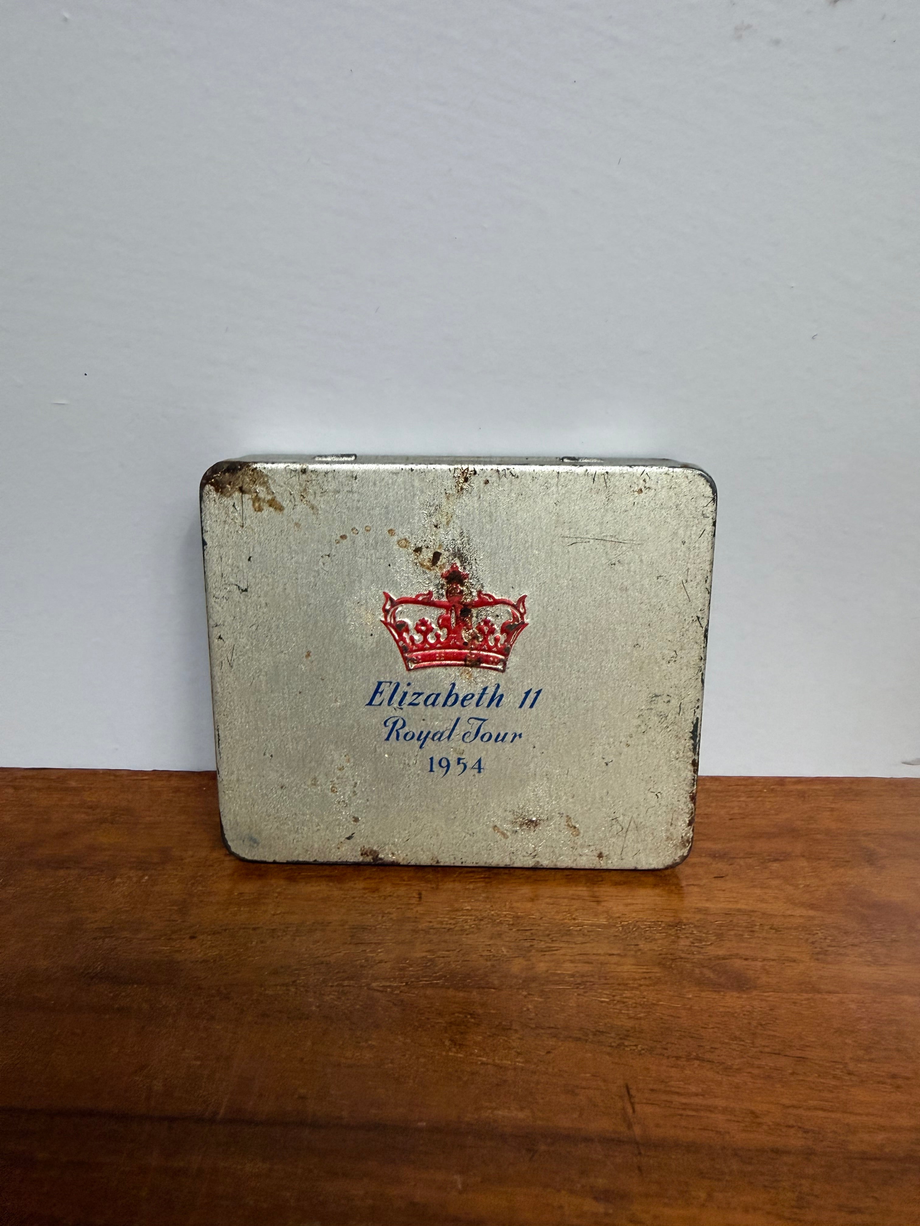 Vintage Royal Tour Elizabeth Cigarette Tin