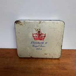 Vintage Royal Tour Elizabeth Cigarette Tin