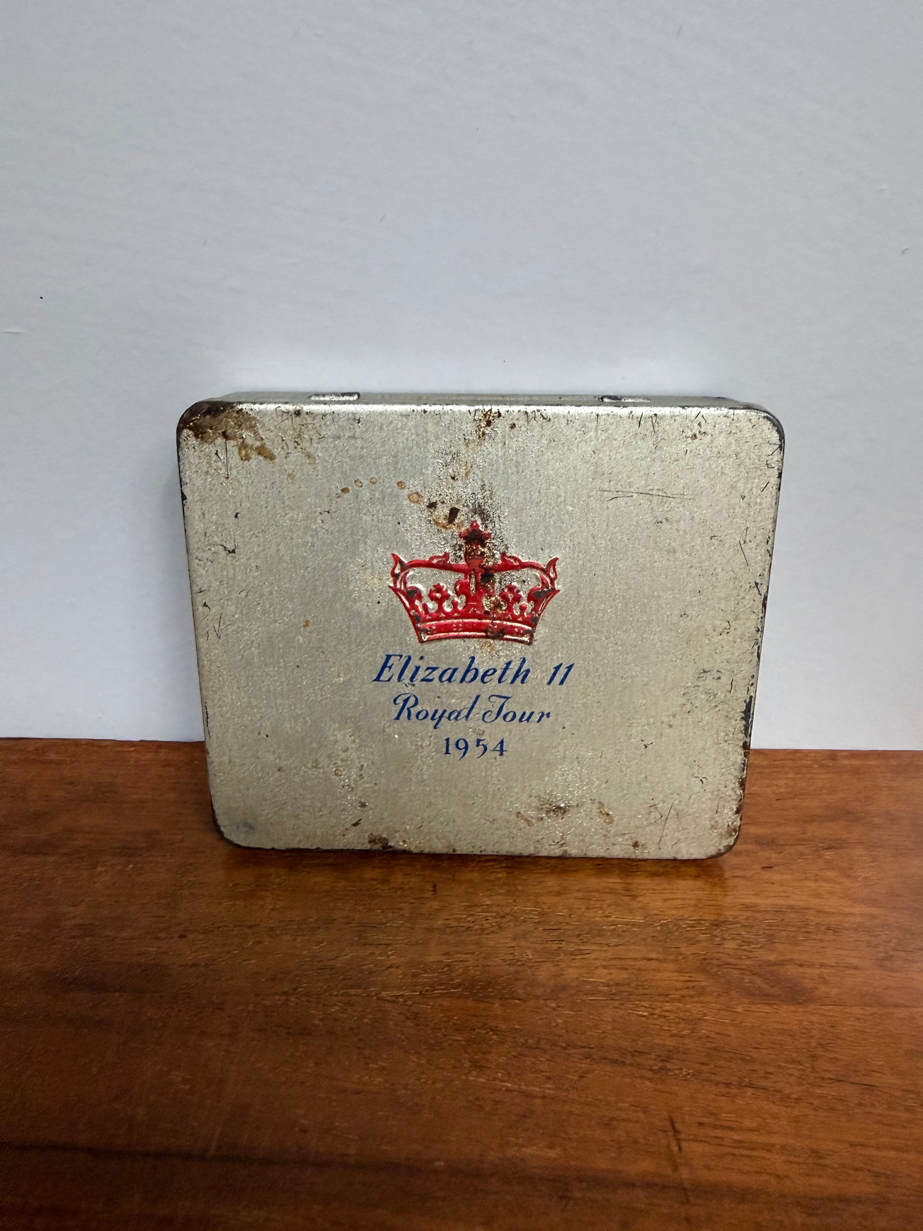 Vintage Royal Tour Elizabeth Cigarette Tin | Antique & Vintage | Moonee Ponds Antiques | Australia Wide Delivery