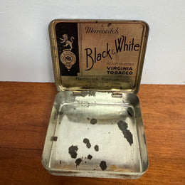 Vintage Black & White Virginia Tobacco Tin