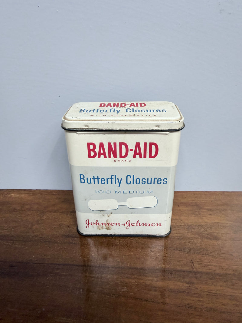 Vintage Johnson & Johnson Butterfly Closures Tin