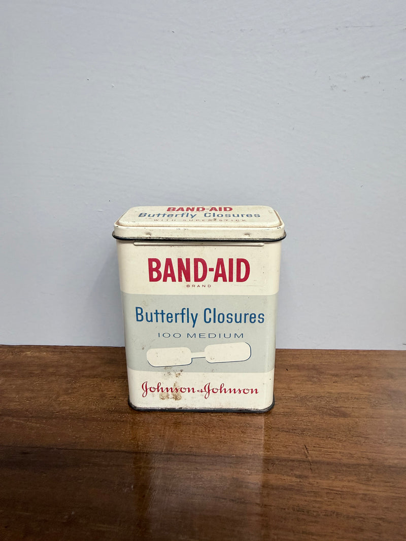Vintage Johnson & Johnson Butterfly Closures Tin