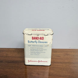 Vintage Johnson & Johnson Butterfly Closures Tin