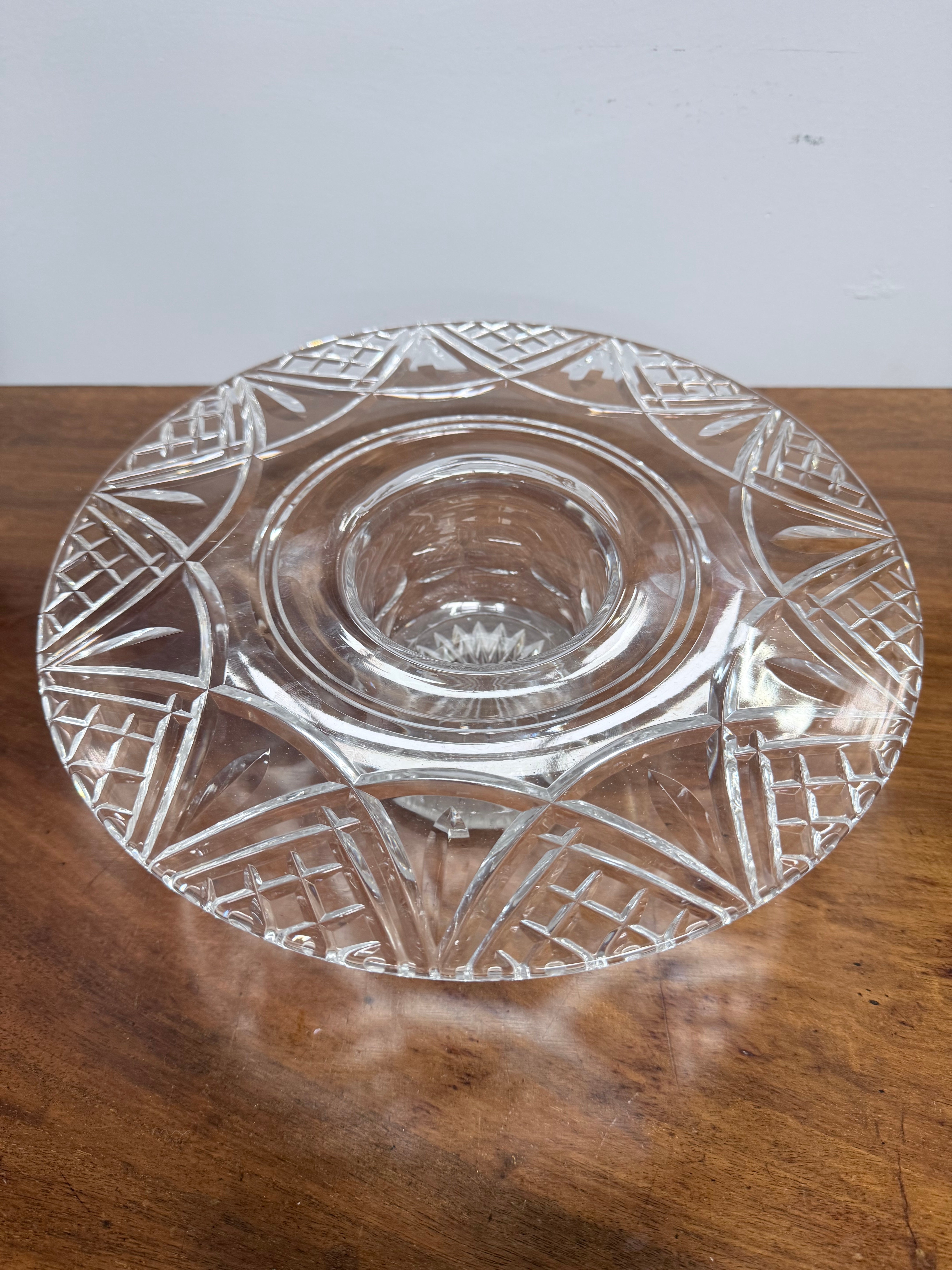 Antique Hand Cut Crystal Posy Vase