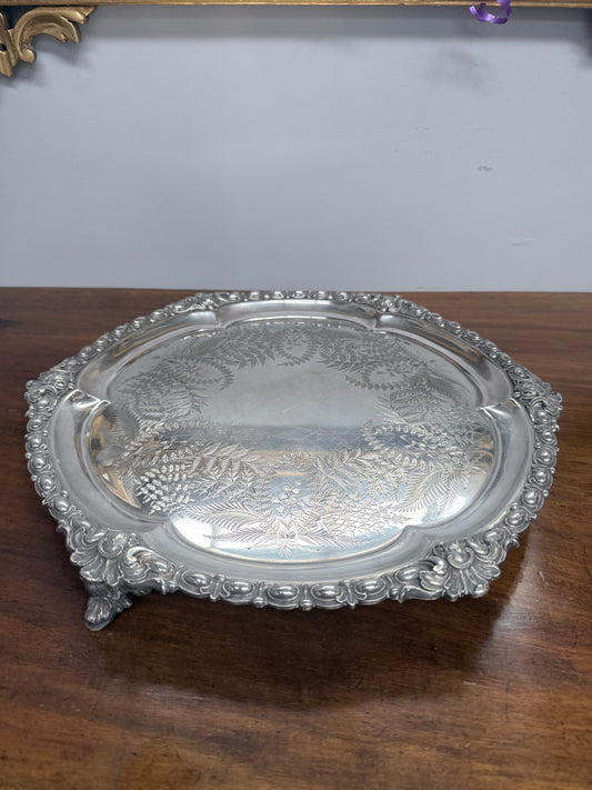 Victorian Silver Plated Serving Tray