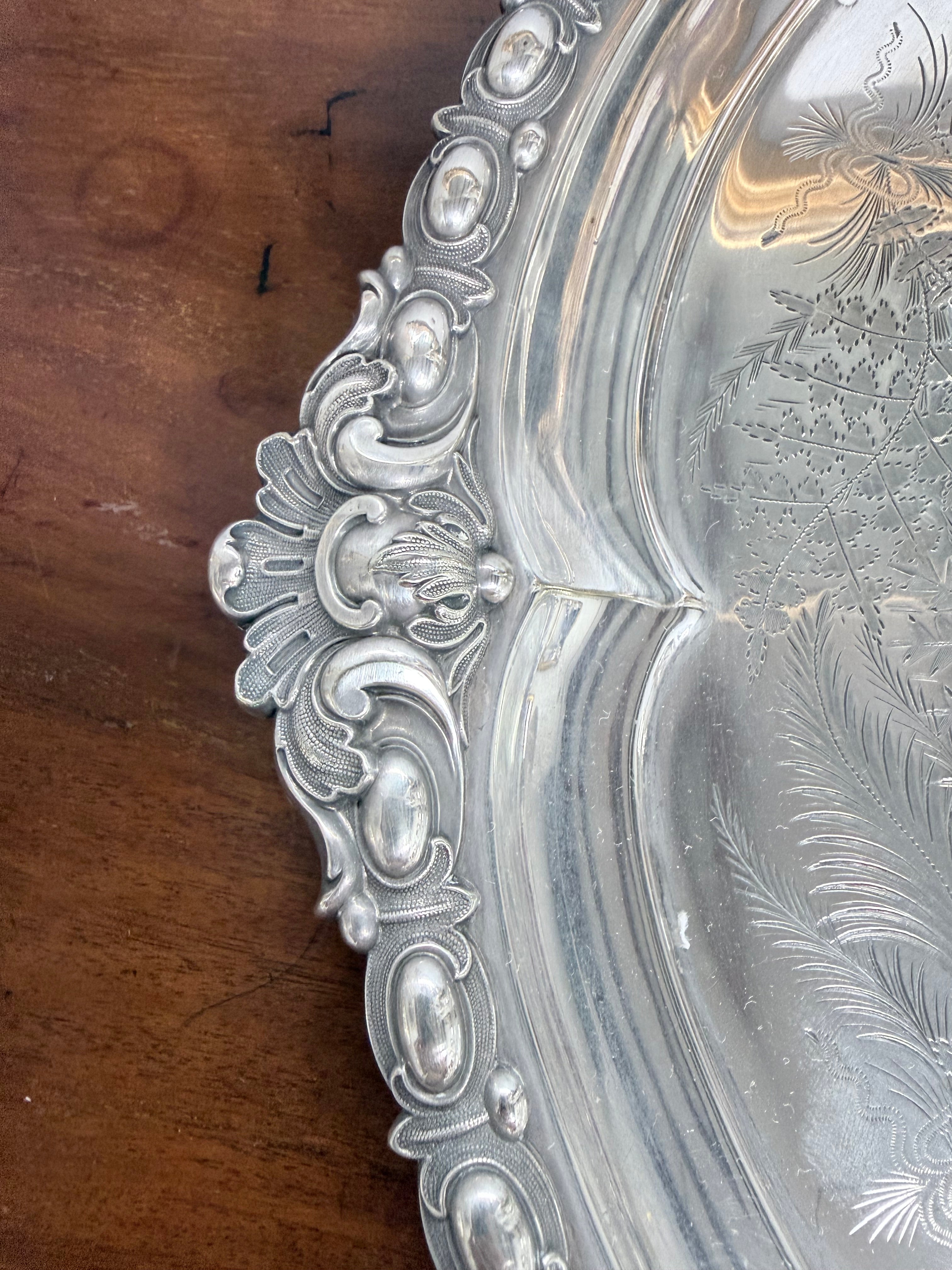 Victorian Silver Plated Serving Tray | Antique & Vintage | Moonee Ponds Antiques | Australia Wide