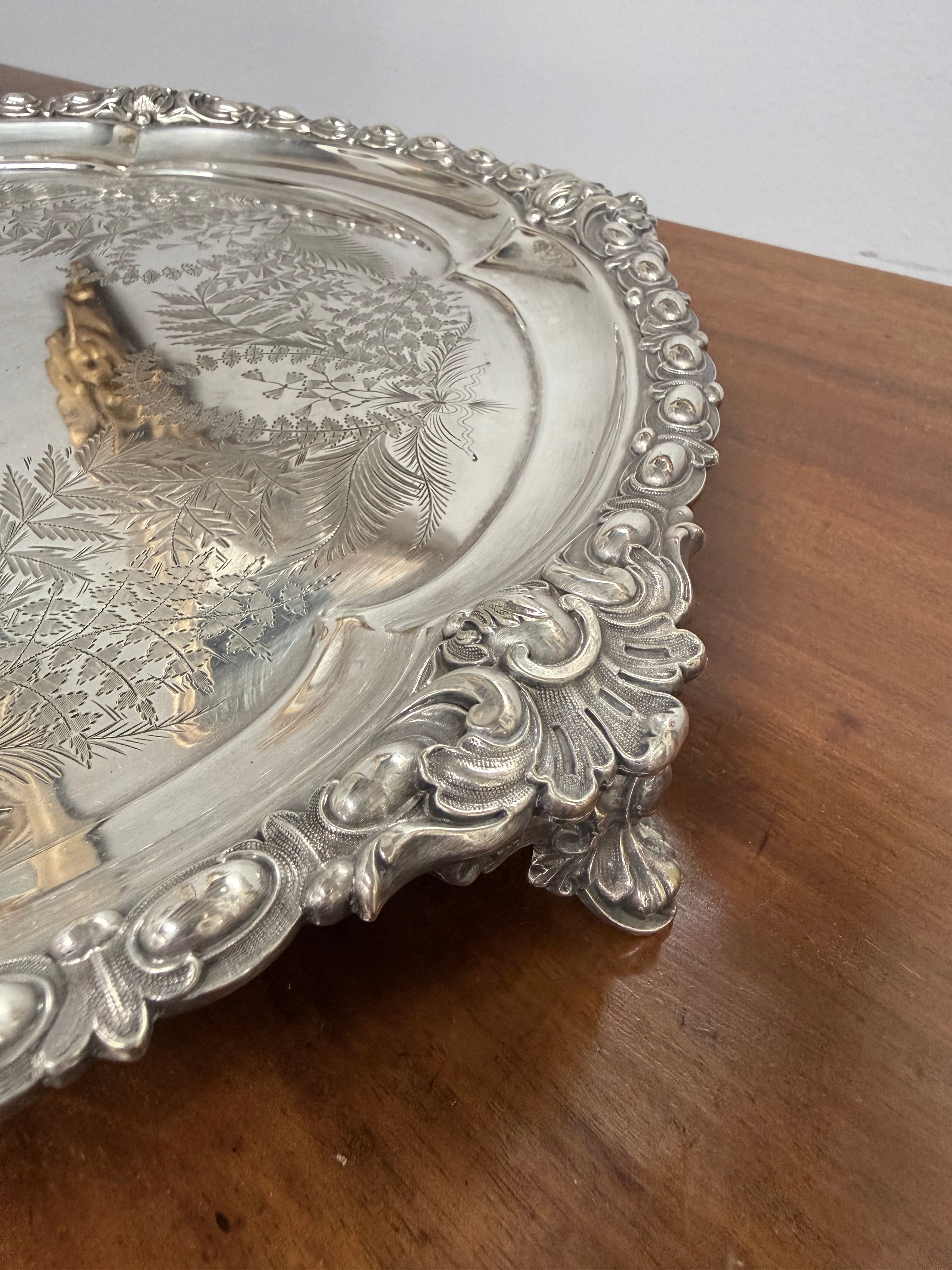 Victorian Silver Plated Serving Tray | Antique & Vintage | Moonee Ponds Antiques | Australia Wide
