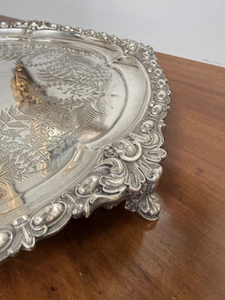 Victorian Silver Plated Serving Tray | Antique & Vintage | Moonee Ponds Antiques | Australia Wide Delivery