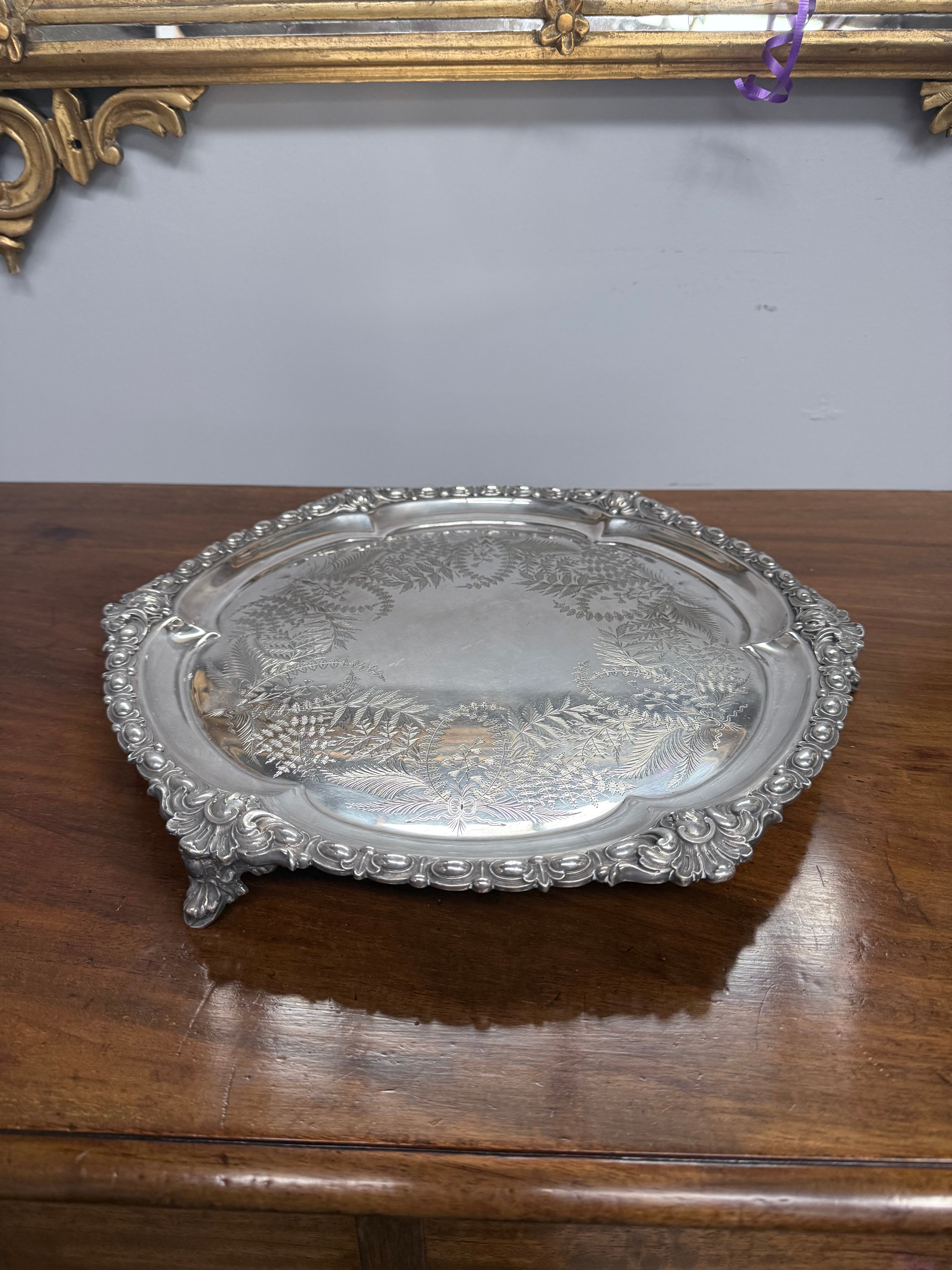 Victorian Silver Plated Serving Tray | Antique & Vintage | Moonee Ponds Antiques | Australia Wide