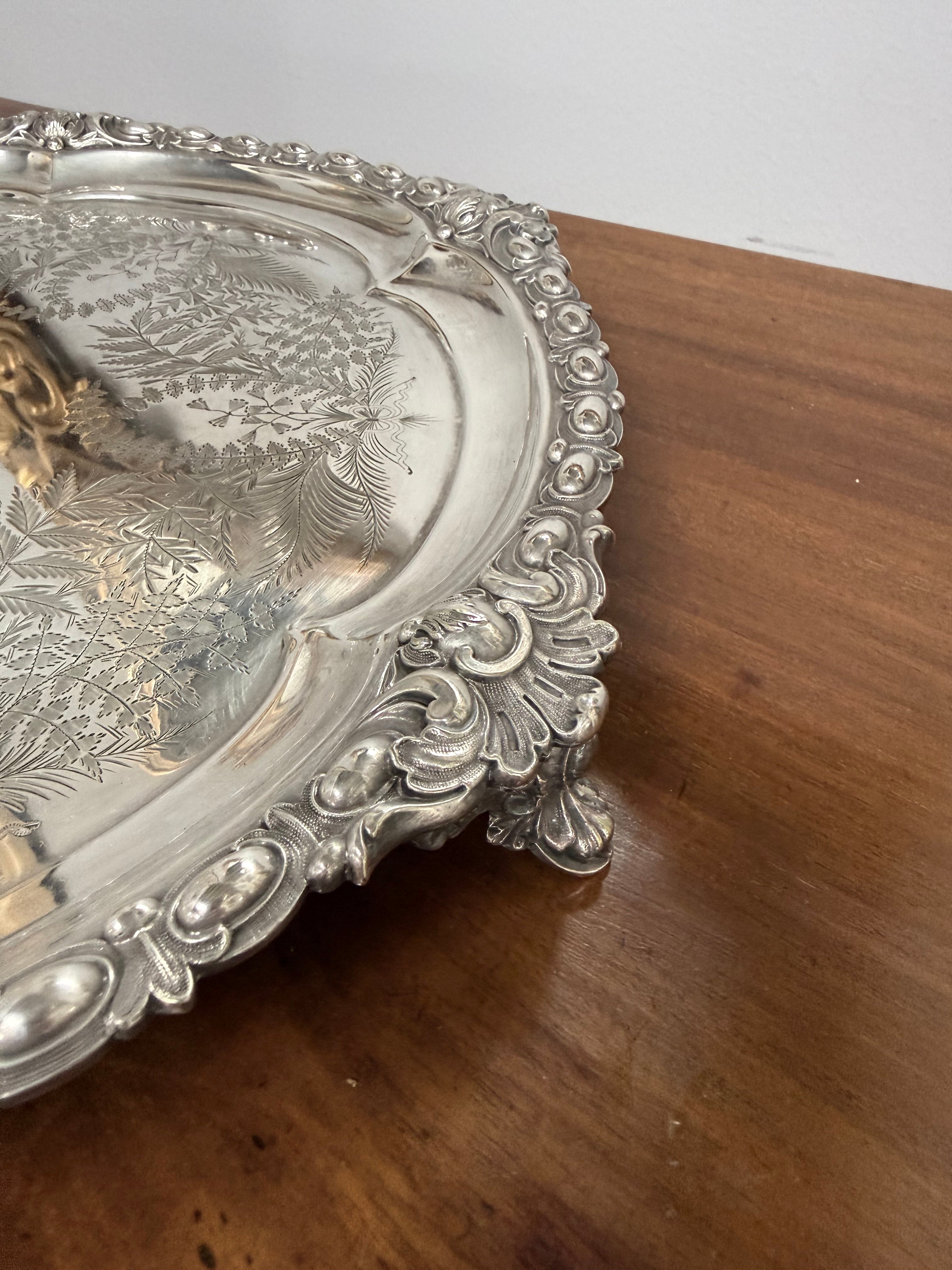 Victorian Silver Plated Serving Tray | Antique & Vintage | Moonee Ponds Antiques | Australia Wide