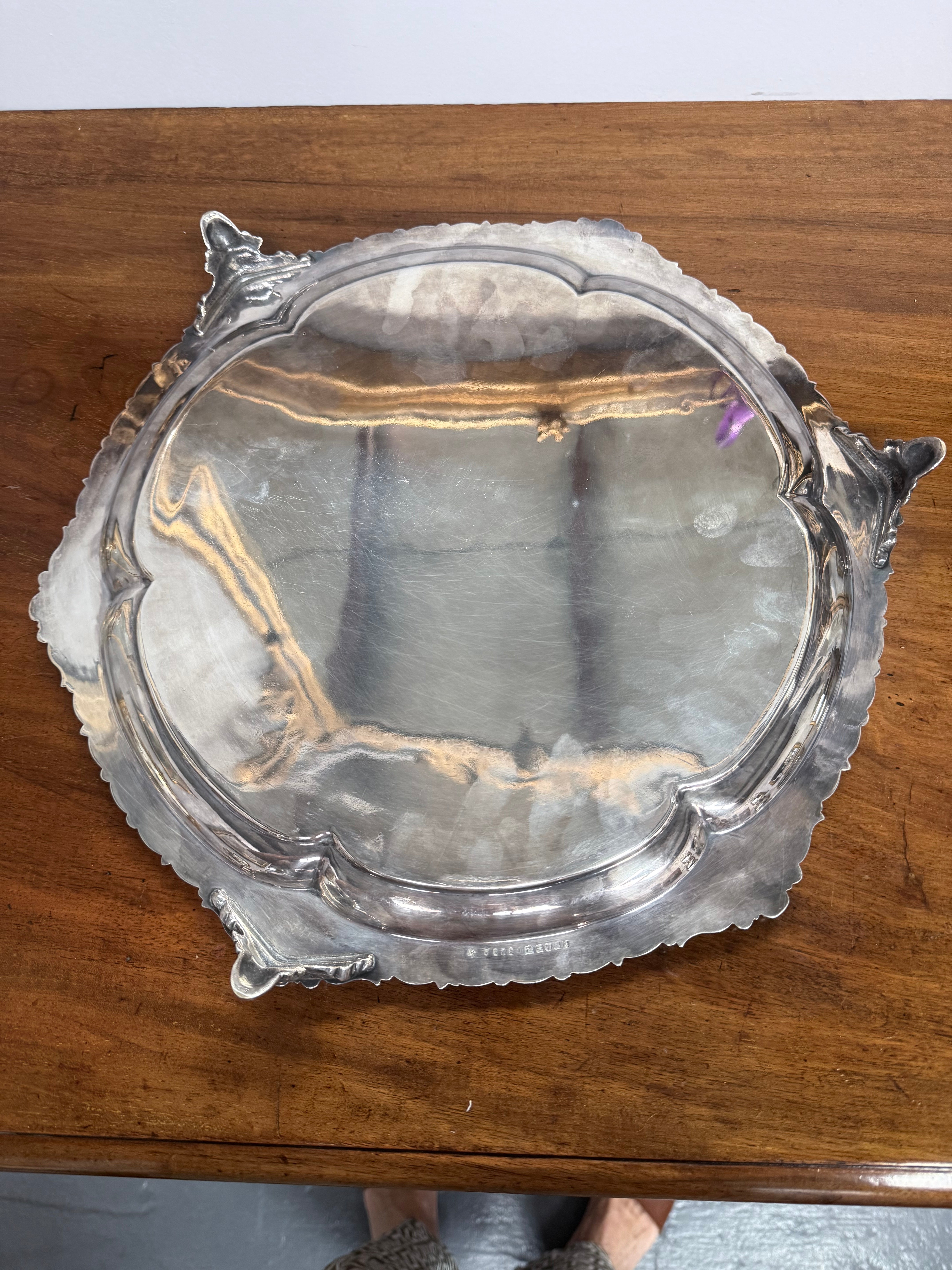 Victorian Silver Plated Serving Tray | Antique & Vintage | Moonee Ponds Antiques | Australia Wide