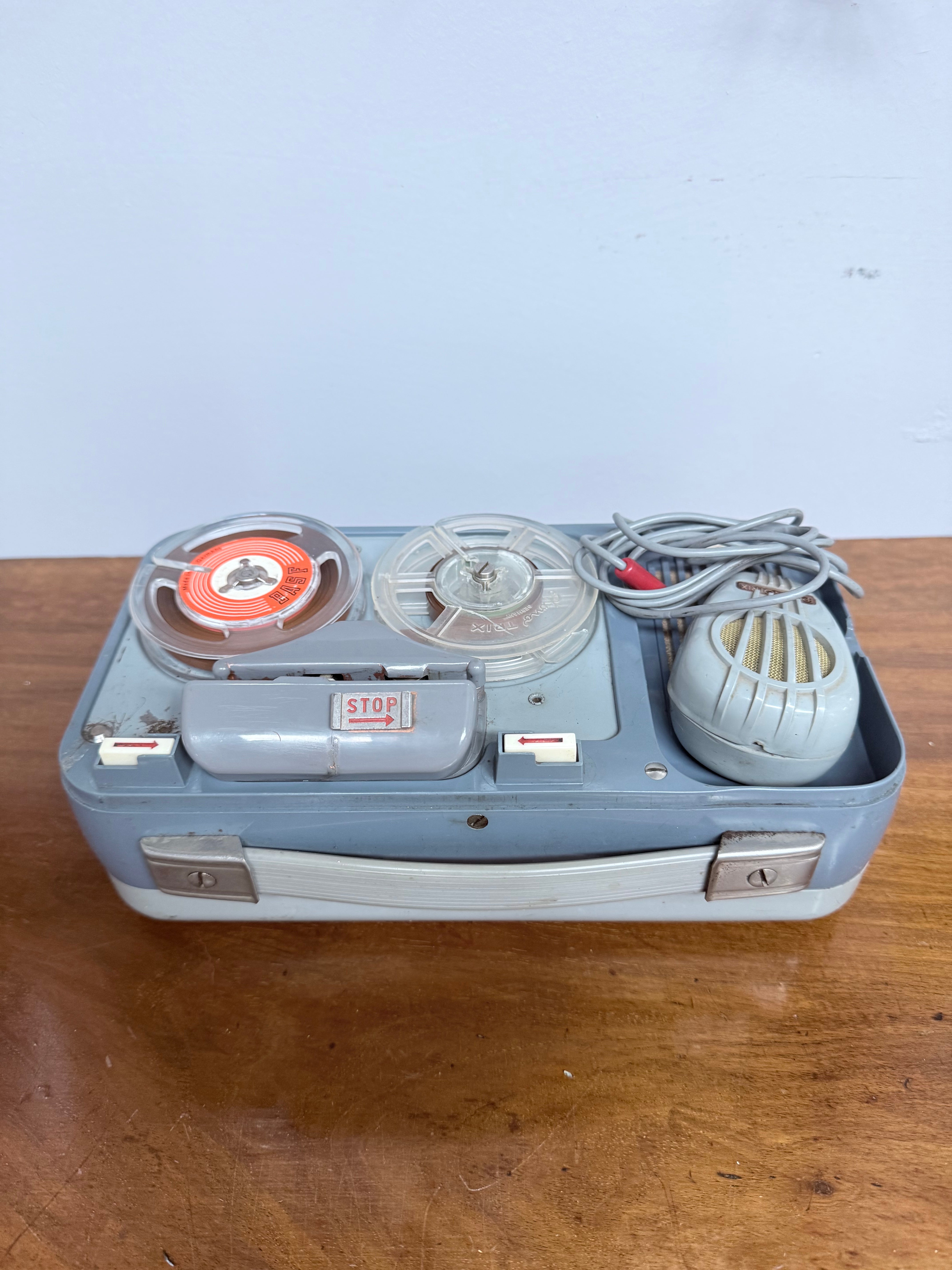Vintage Phono Trix Transistor Battery Reel to Reel Tape Recorder