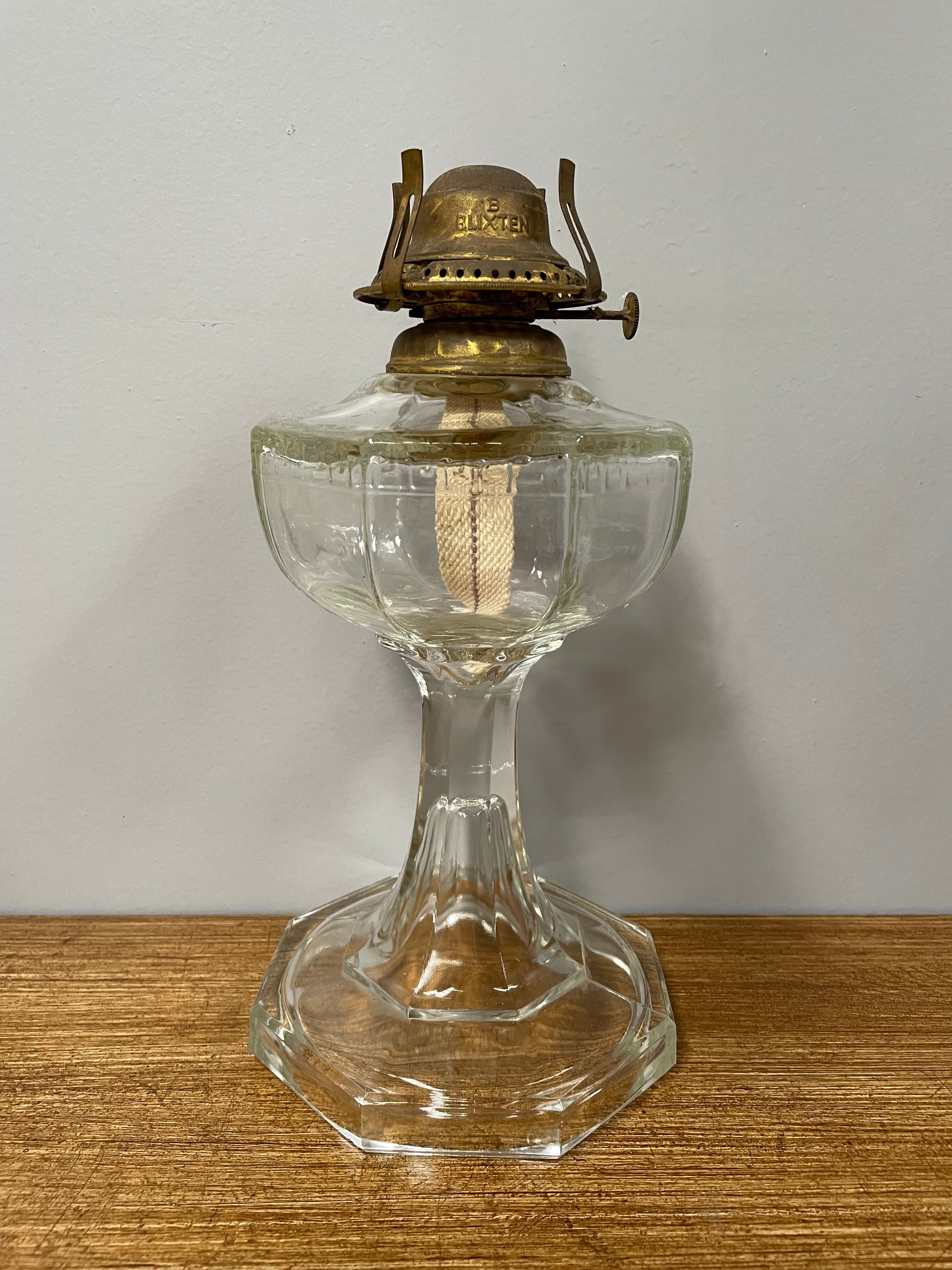 Edwardian Glass Kero Lamp | Antique & Vintage | Moonee Ponds Antiques | Australia Wide Delivery