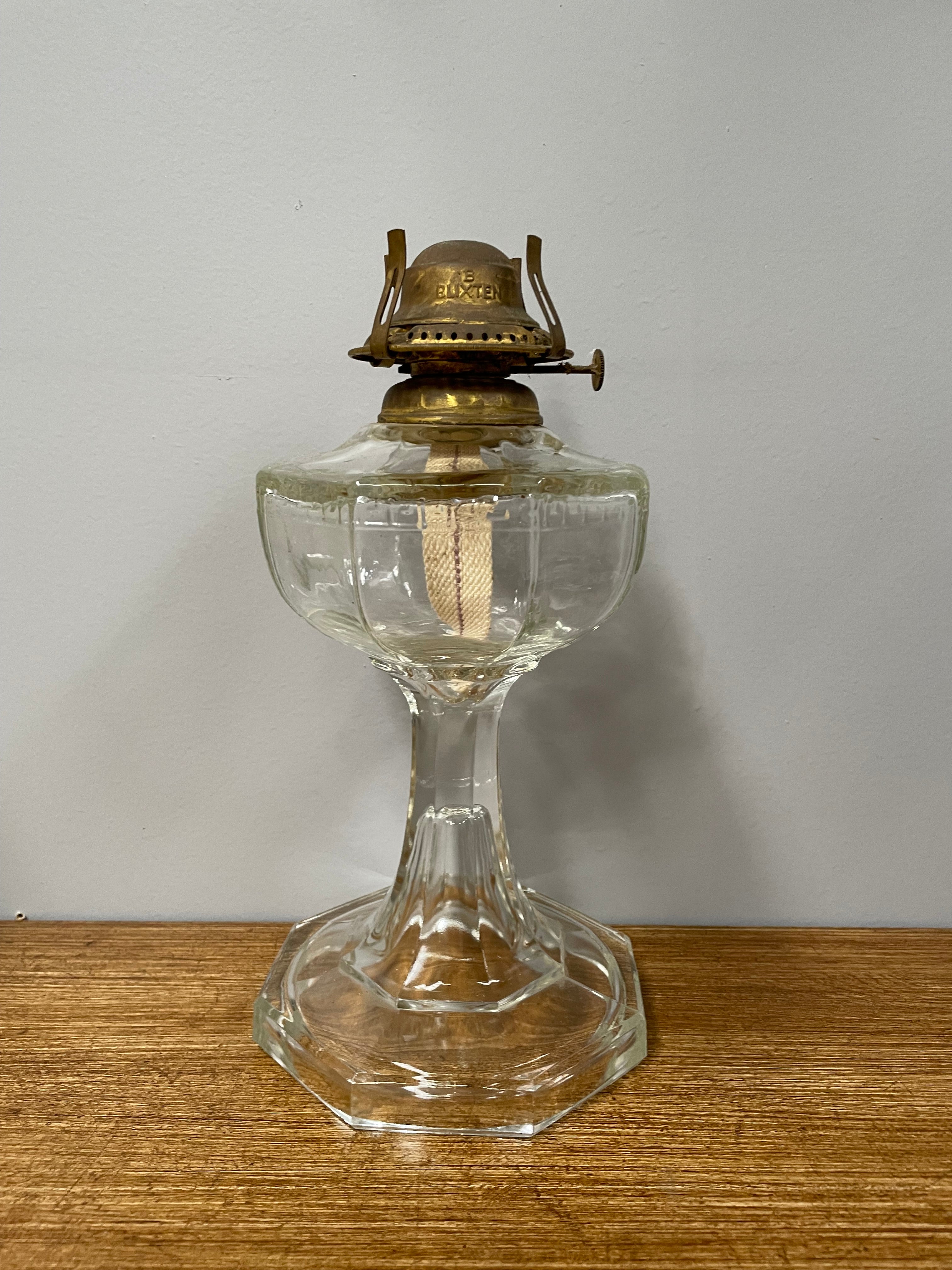 Edwardian Glass Kero Lamp | Antique & Vintage | Moonee Ponds Antiques | Australia Wide Delivery