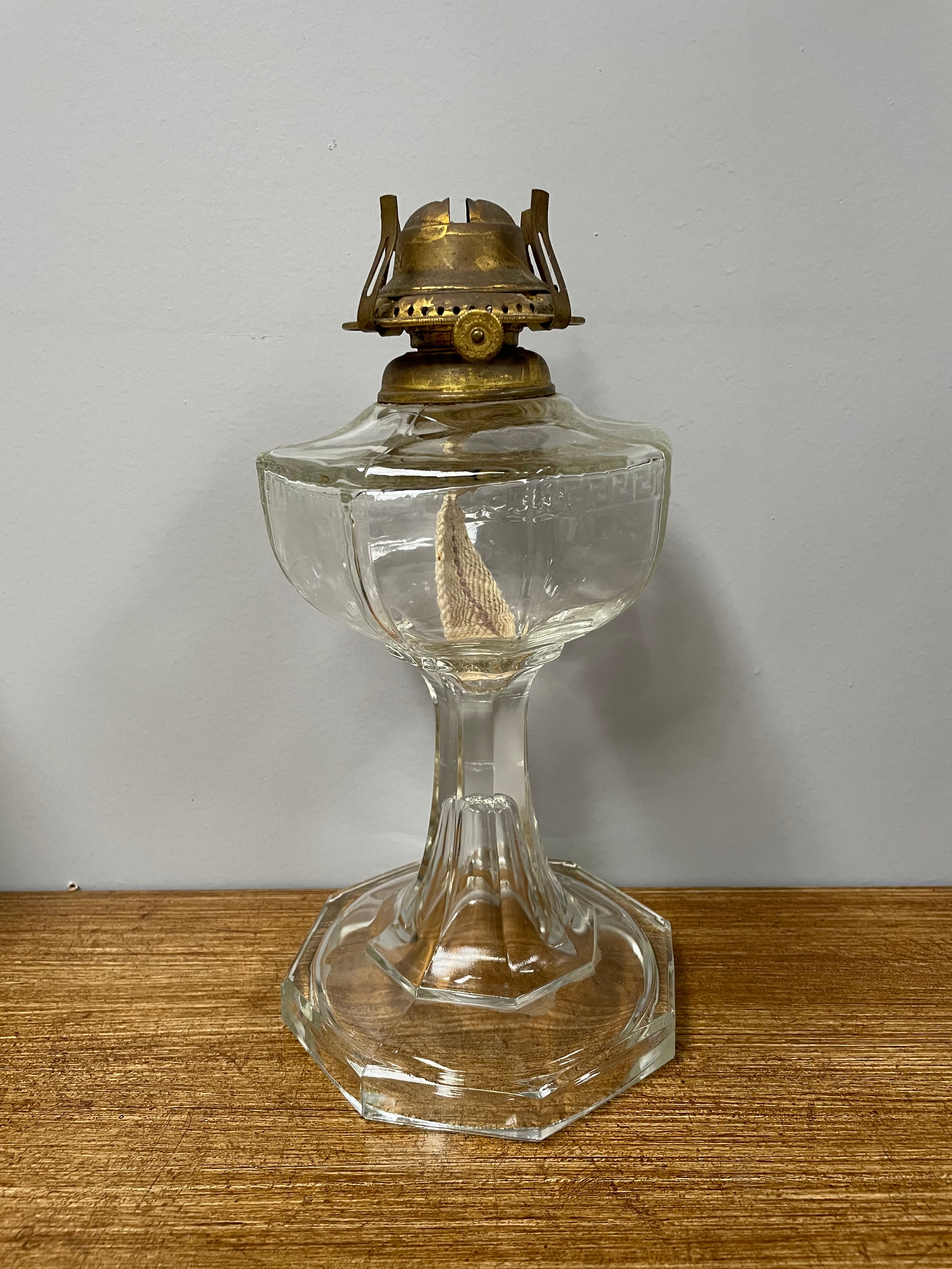 Edwardian Glass Kero Lamp | Antique & Vintage | Moonee Ponds Antiques | Australia Wide Delivery