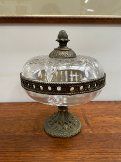 Decorative Glass & Metal Covered Comport | Antique & Vintage | Moonee Ponds Antiques | Australia Wide Delivery