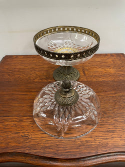 Decorative Glass & Metal Covered Comport | Antique & Vintage | Moonee Ponds Antiques | Australia Wide Delivery