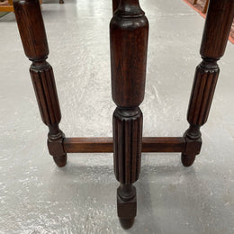 Nicely carved hardwood occasional table. Sourced locally and in good original condition. Please see photos as they form part of the description and condition.