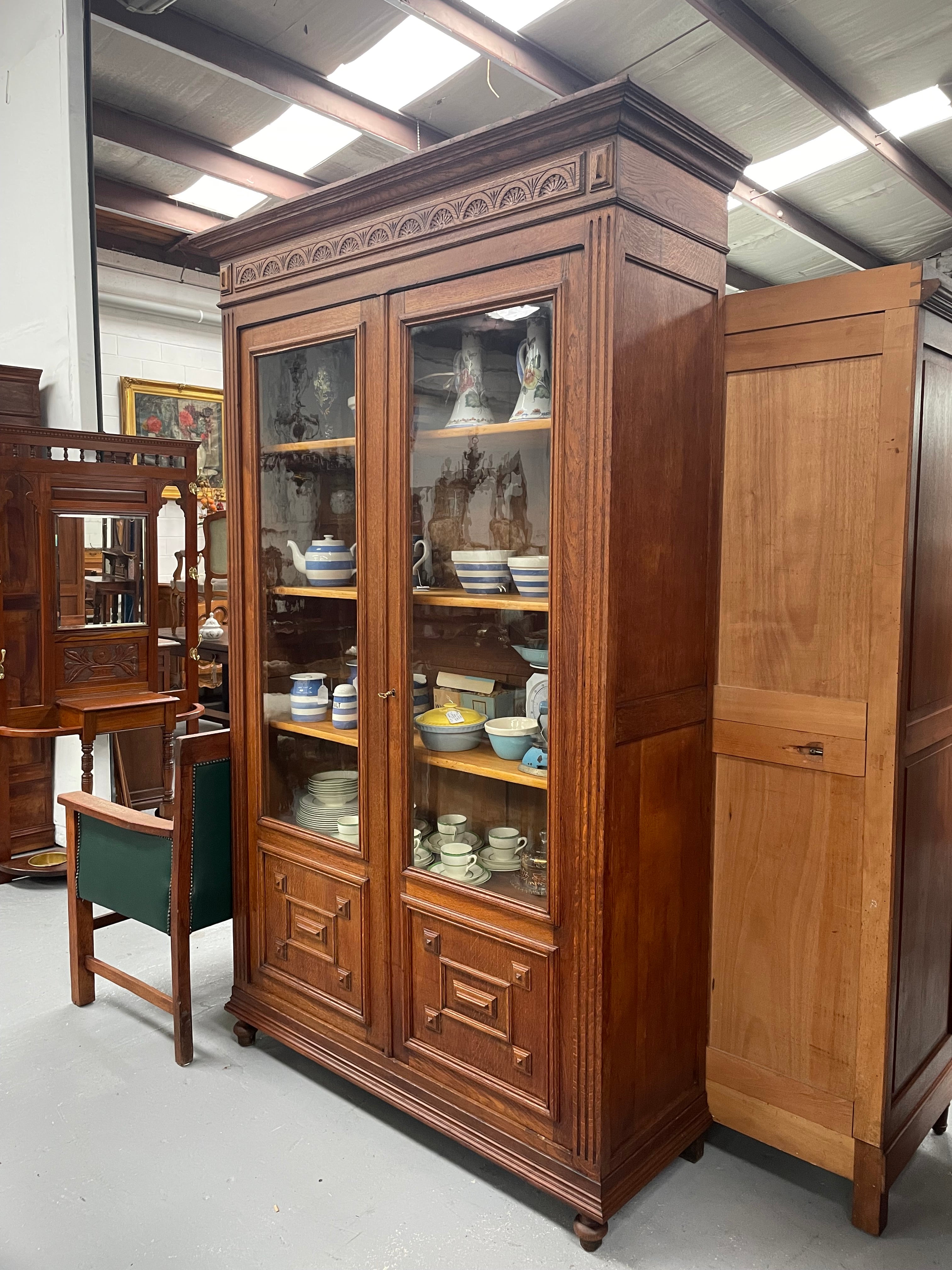 French Oak Henry II Two Door Bookcase | Antique & Vintage | Moonee Ponds Antiques | Australia Wide Delivery