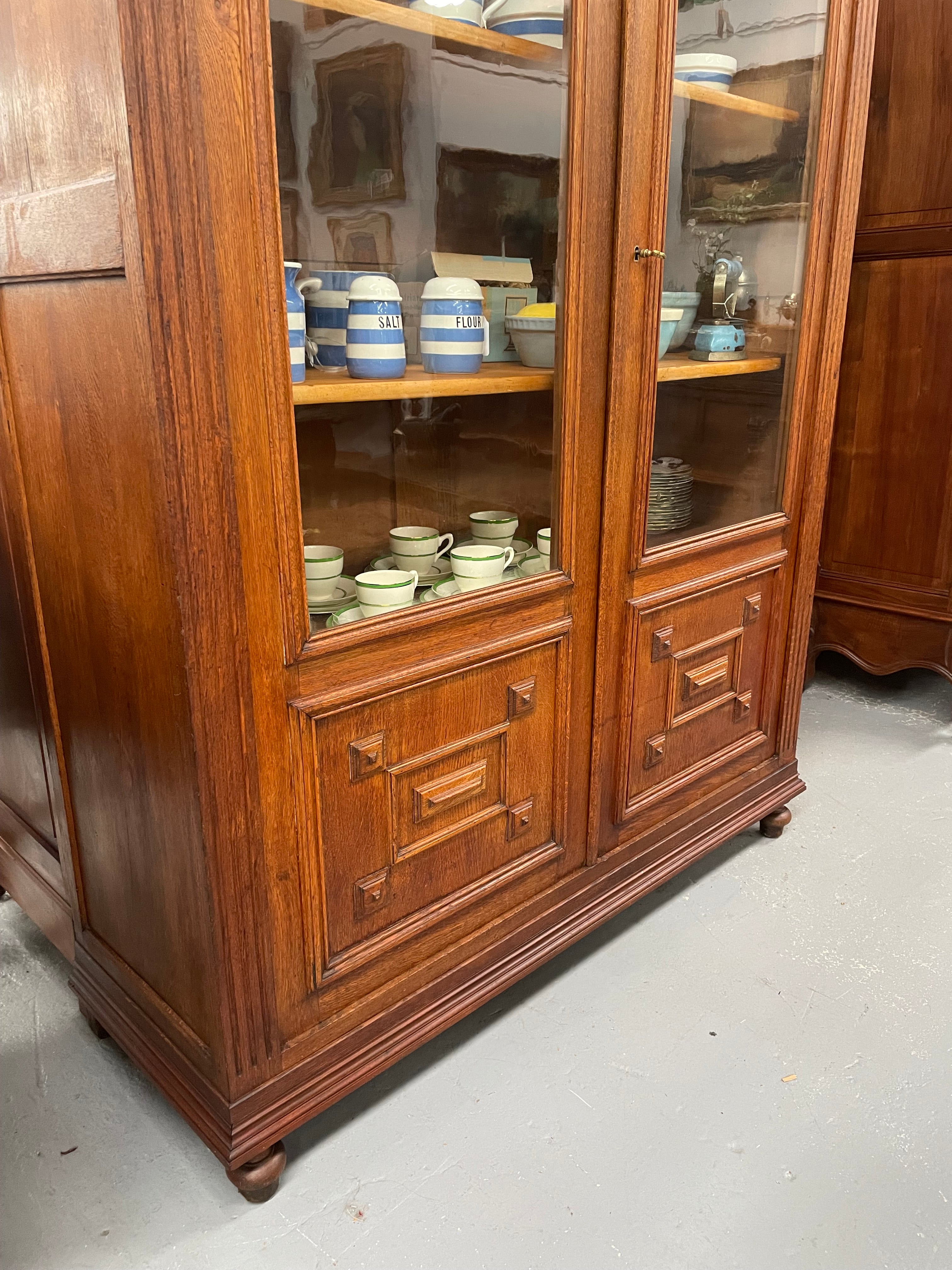 French Oak Henry II Two Door Bookcase | Antique & Vintage | Moonee Ponds Antiques | Australia Wide Delivery