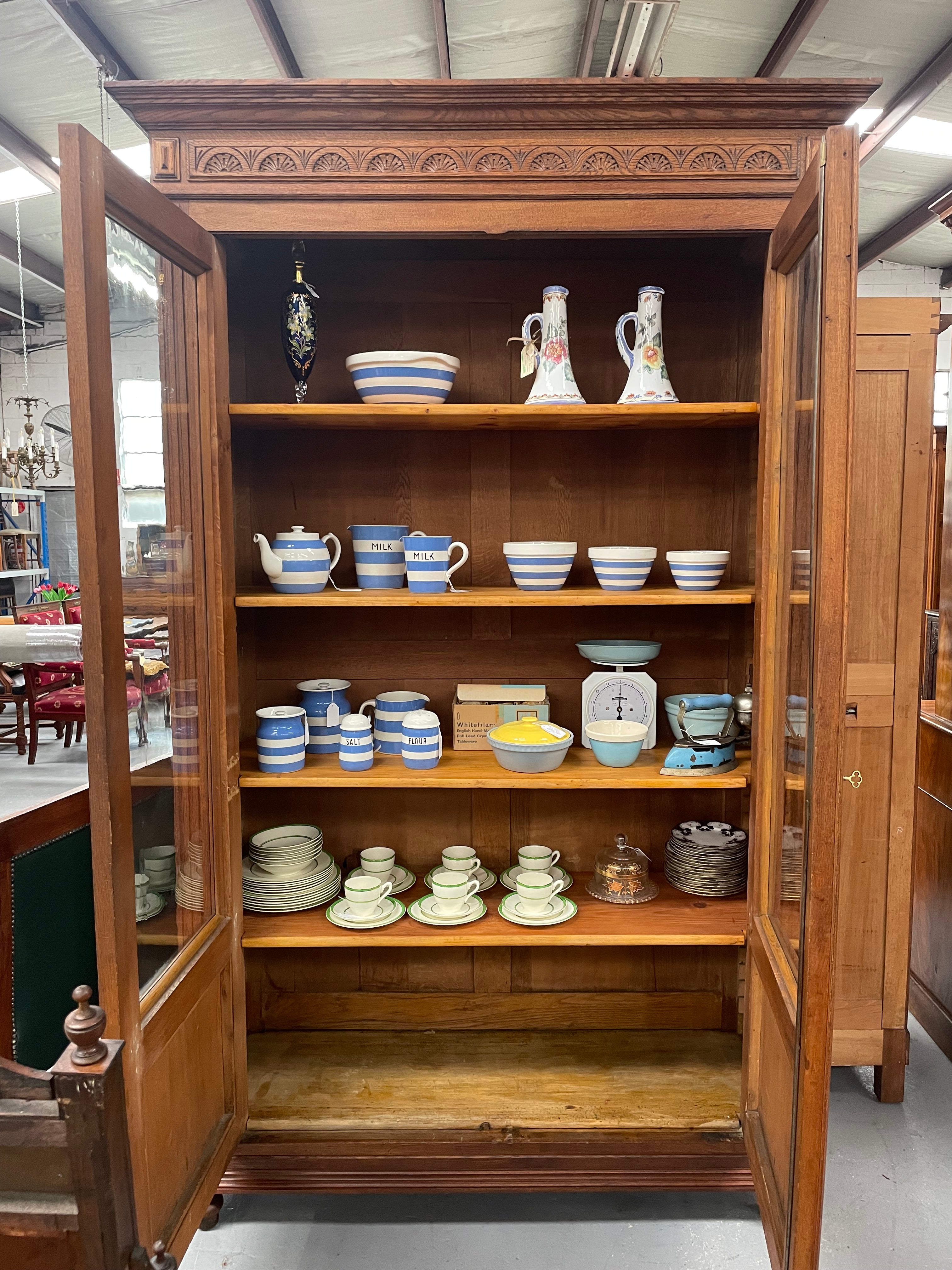 French Oak Henry II Two Door Bookcase | Antique & Vintage | Moonee Ponds Antiques | Australia Wide Delivery