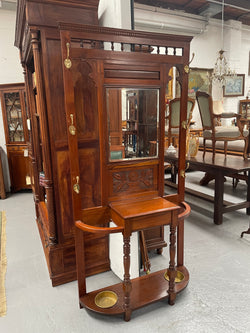 Carved Edwardian Walnut Hallstand | Antique & Vintage | Moonee Ponds Antiques | Australia Wide Delivery