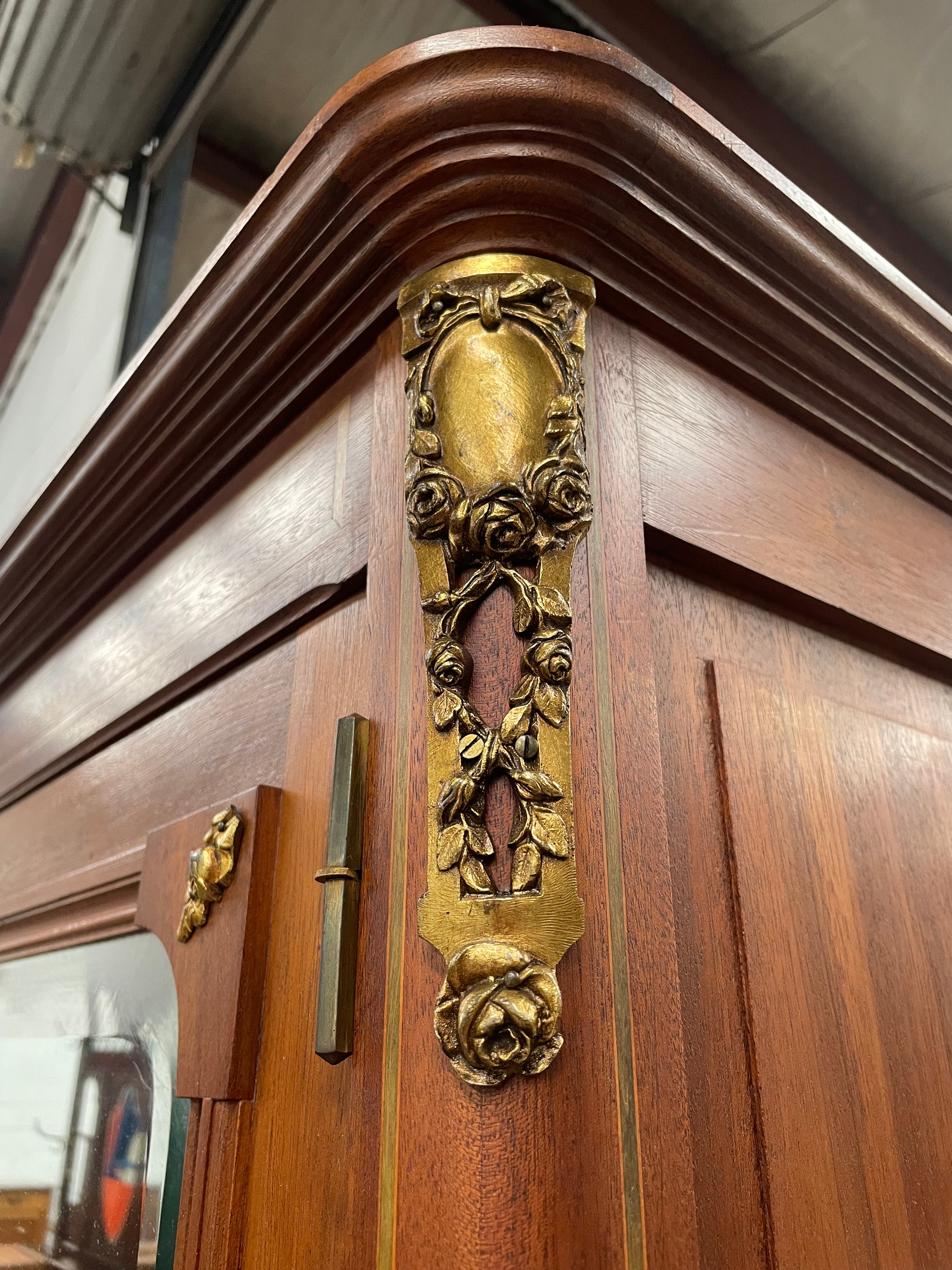 Walnut Louis XVI th Style two Door Armoire | Antique & Vintage | Moonee Ponds Antiques | Australia Wide Delivery