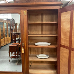 Walnut Louis XVI th Style two Door Armoire