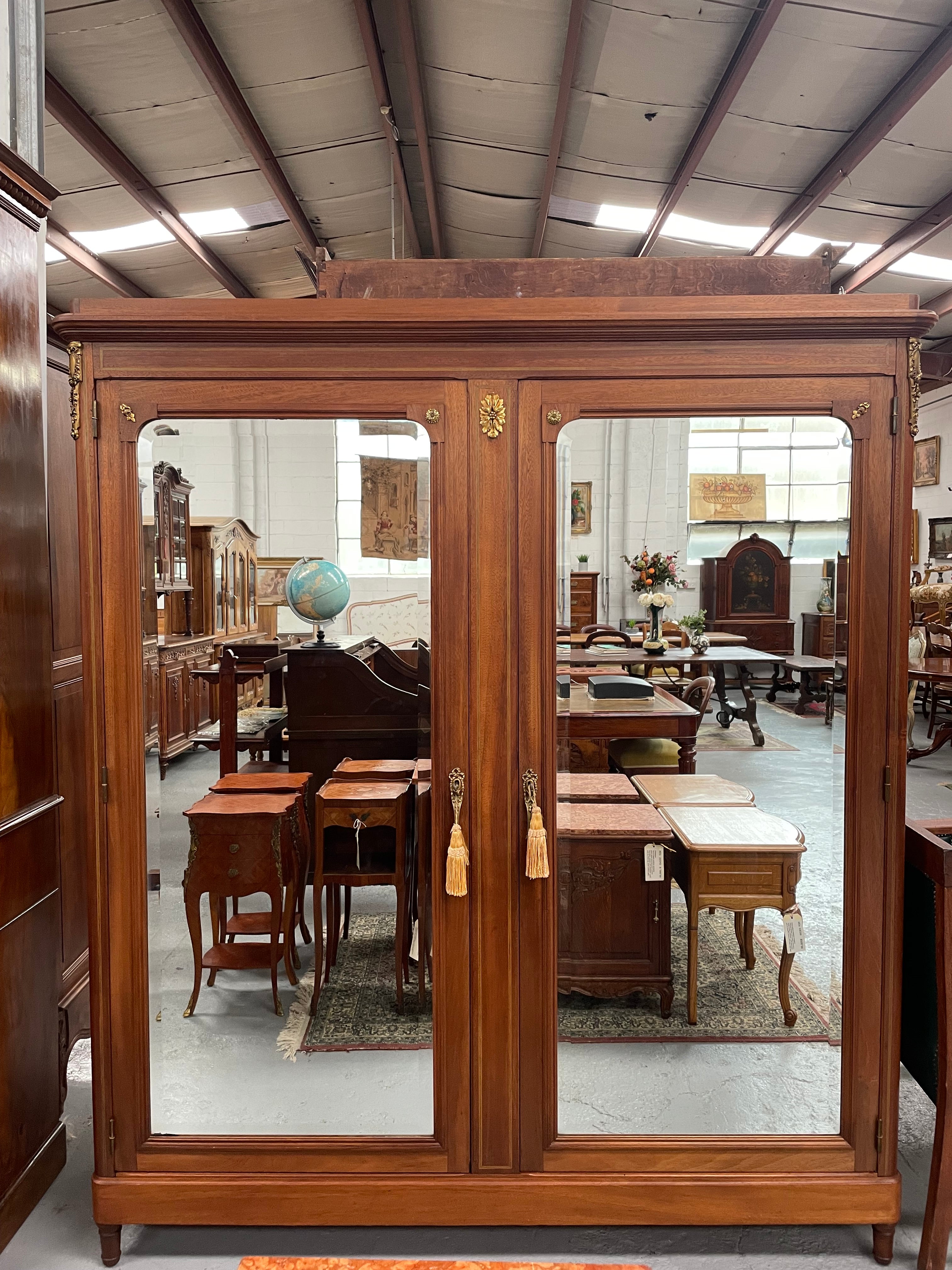 Walnut Louis XVI th Style two Door Armoire | Antique & Vintage | Moonee Ponds Antiques | Australia Wide Delivery