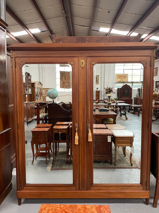 Walnut Louis XVI th Style two Door Armoire