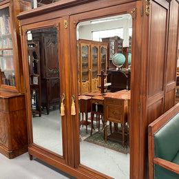 Walnut Louis XVI th Style two Door Armoire
